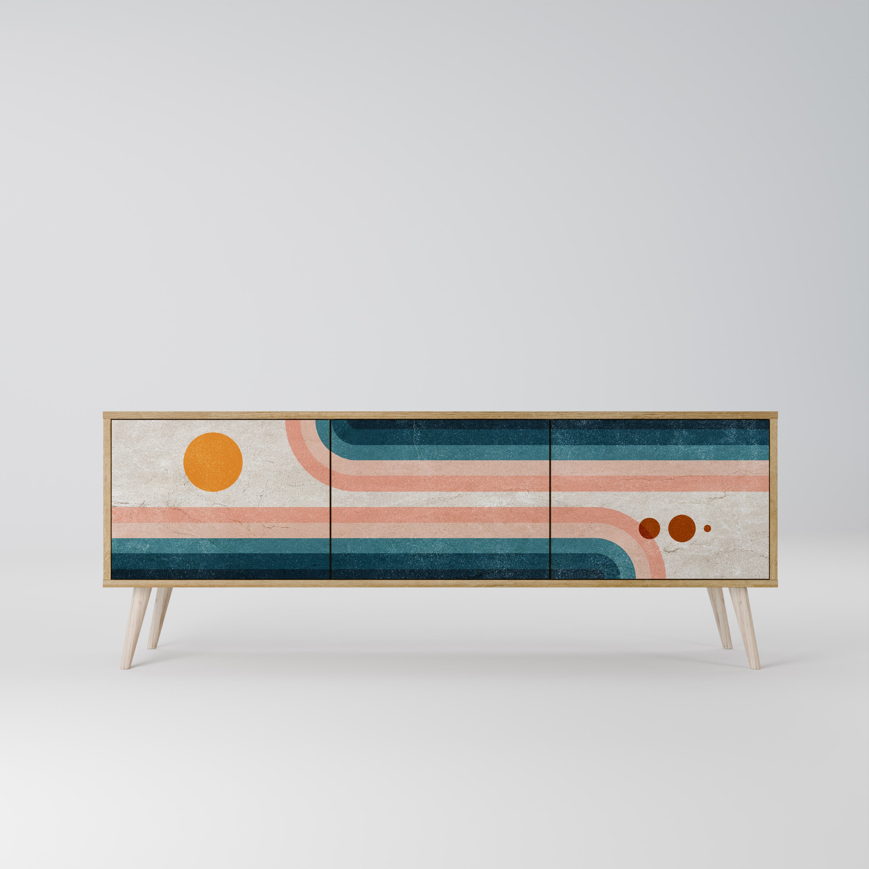 TWO HALVES Mueble de TV de 3 Puertas