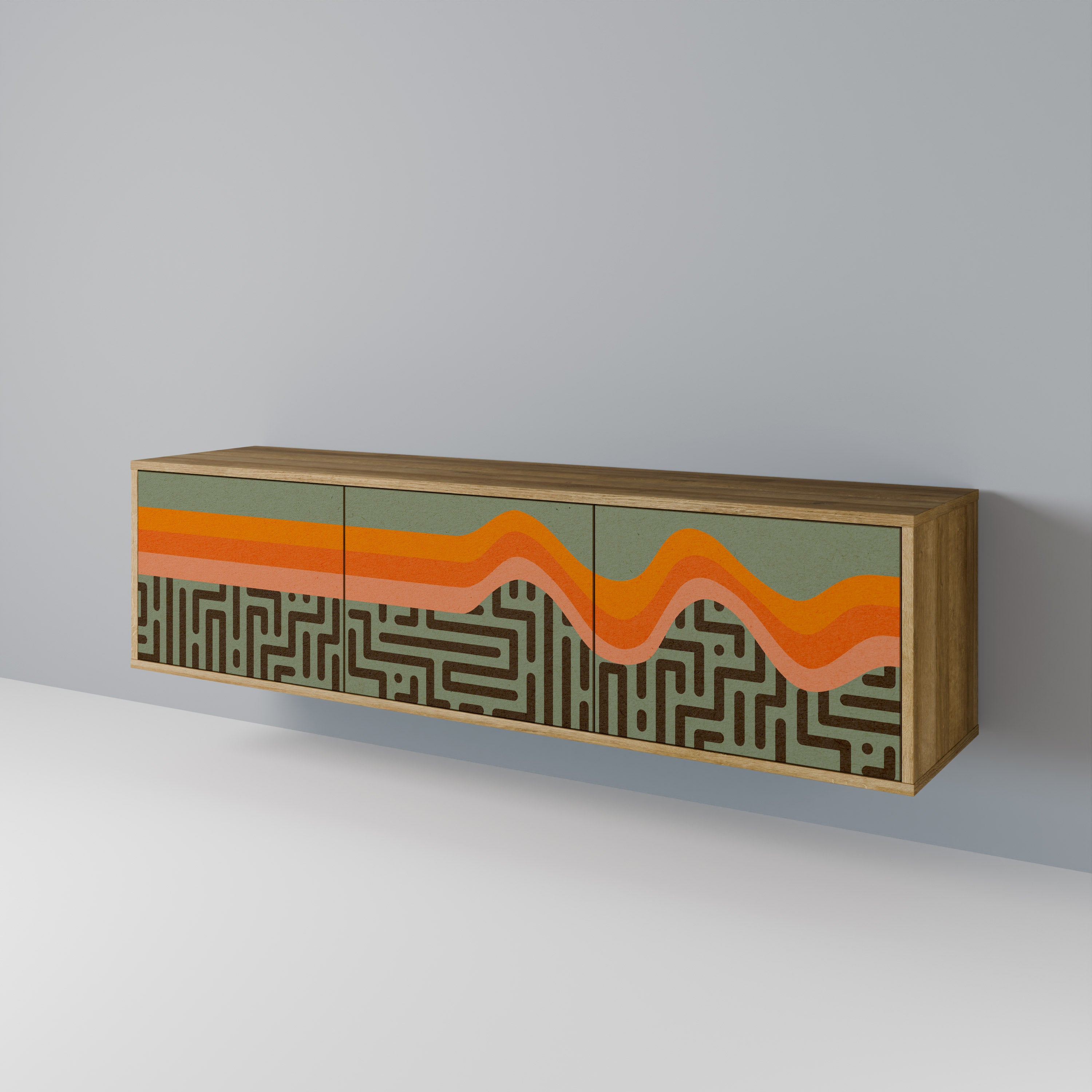 SIMPLE SOLUTIONS Mueble de TV de 3 Puertas
