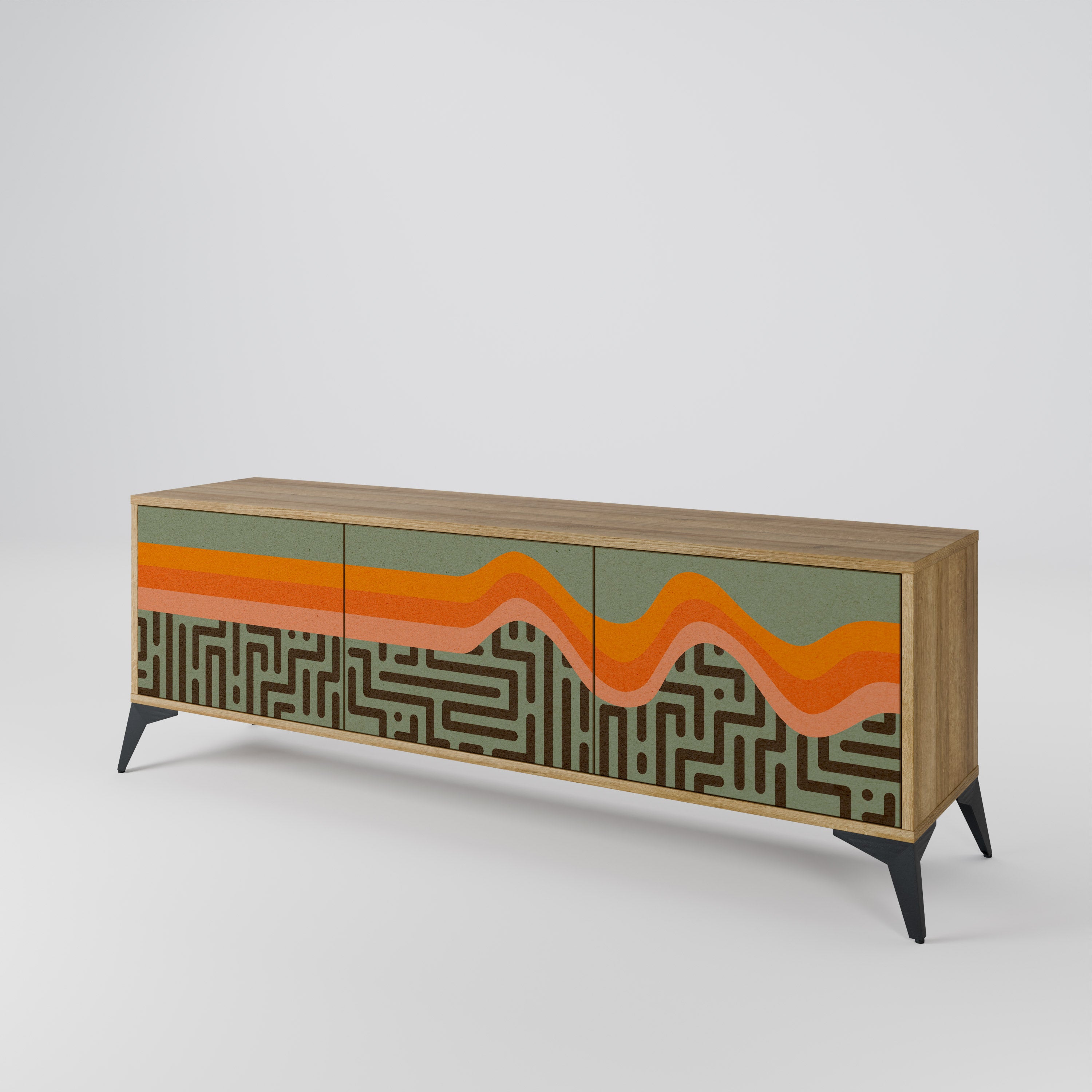 SIMPLE SOLUTIONS Mueble de TV de 3 Puertas