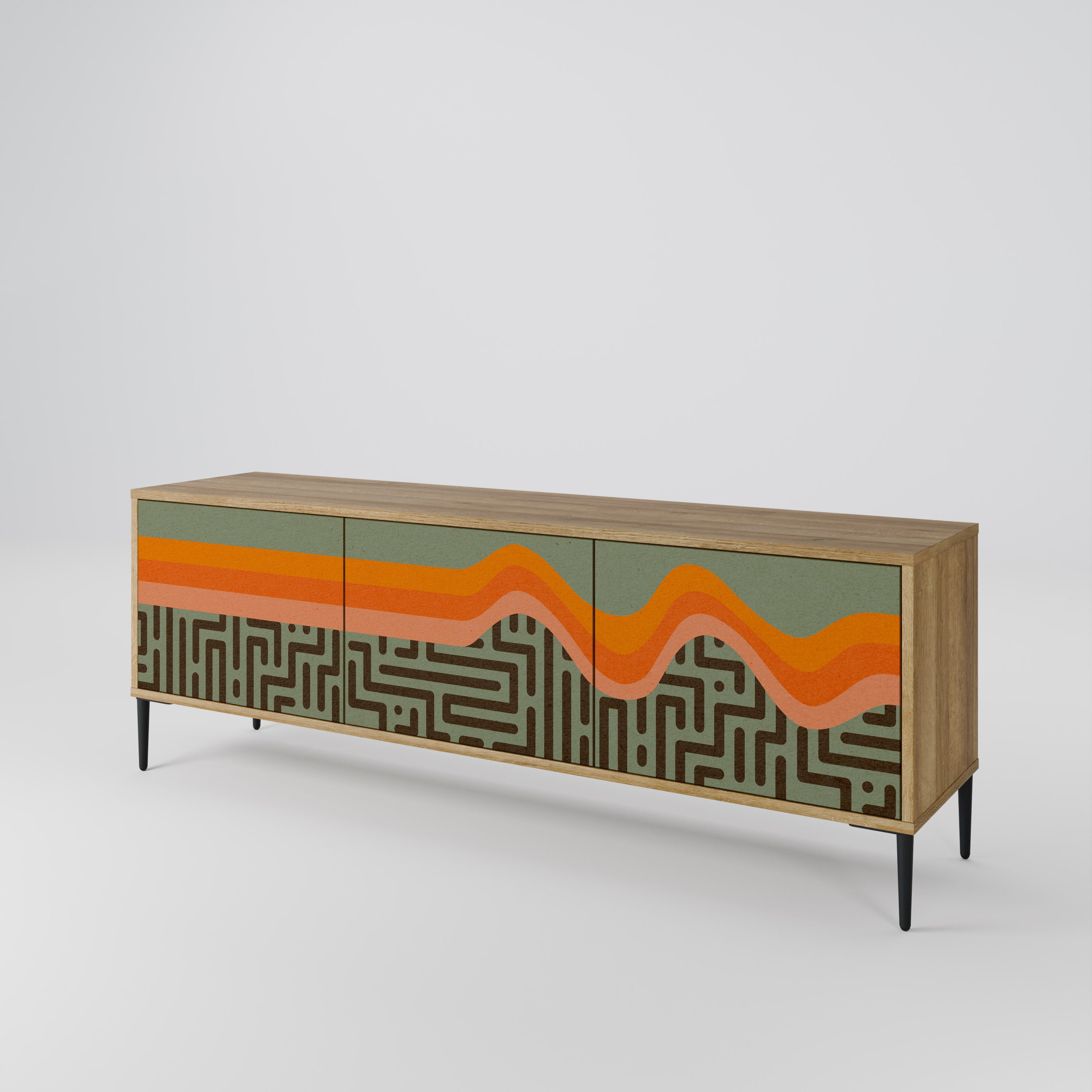 SIMPLE SOLUTIONS Mueble de TV de 3 Puertas