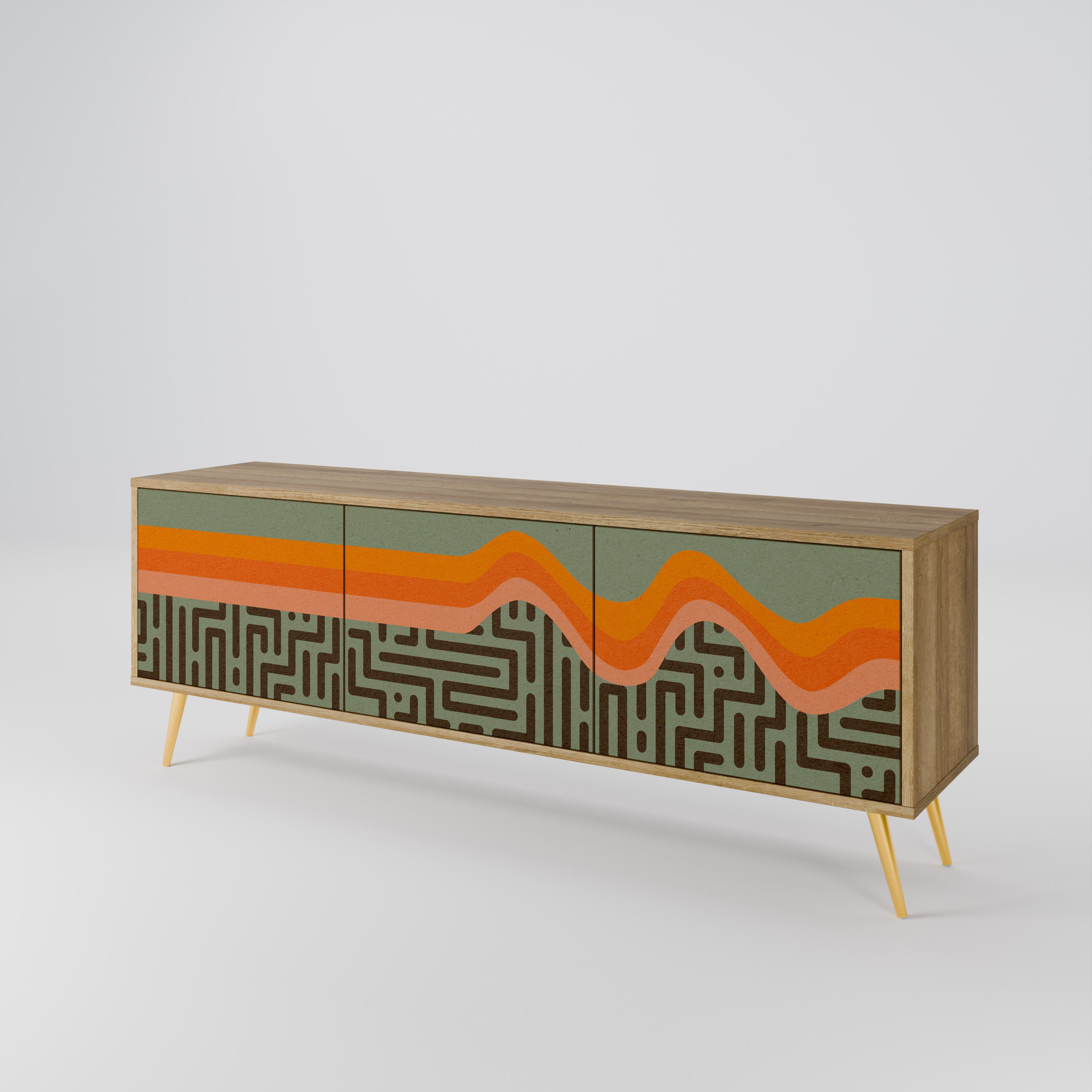 SIMPLE SOLUTIONS Mueble de TV de 3 Puertas