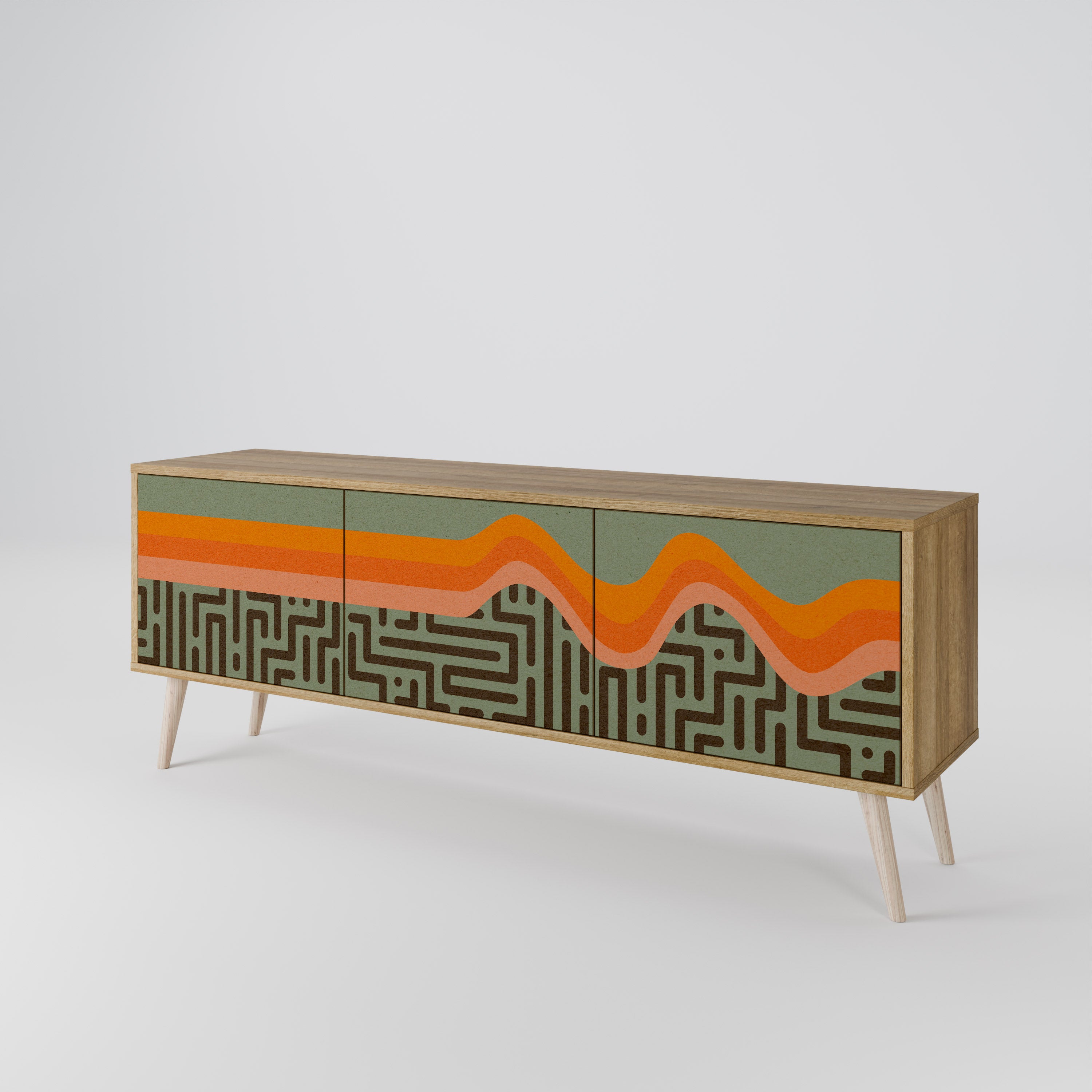 SIMPLE SOLUTIONS Mueble de TV de 3 Puertas
