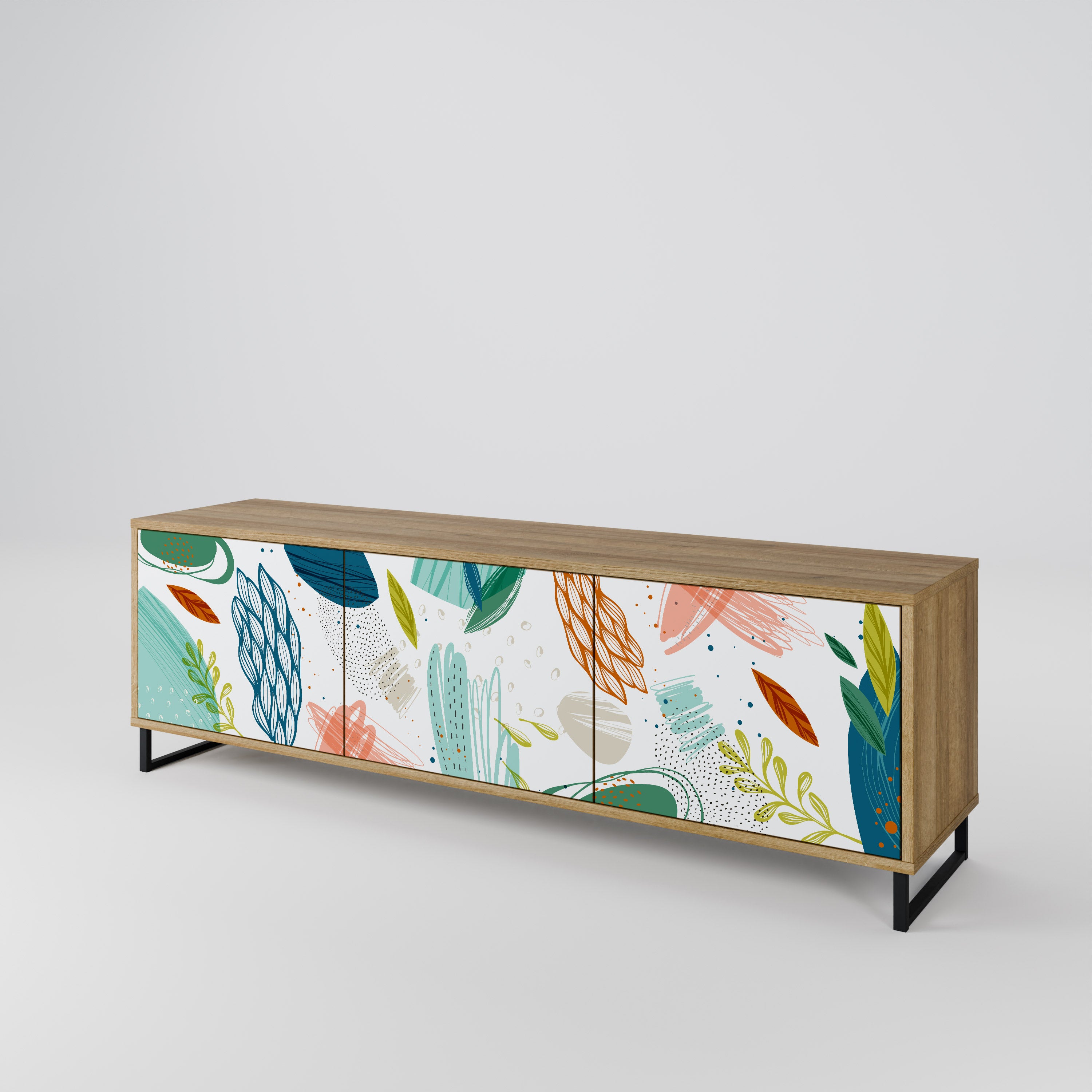 BOTANICAL HURRICANE Mueble de TV de 3 Puertas