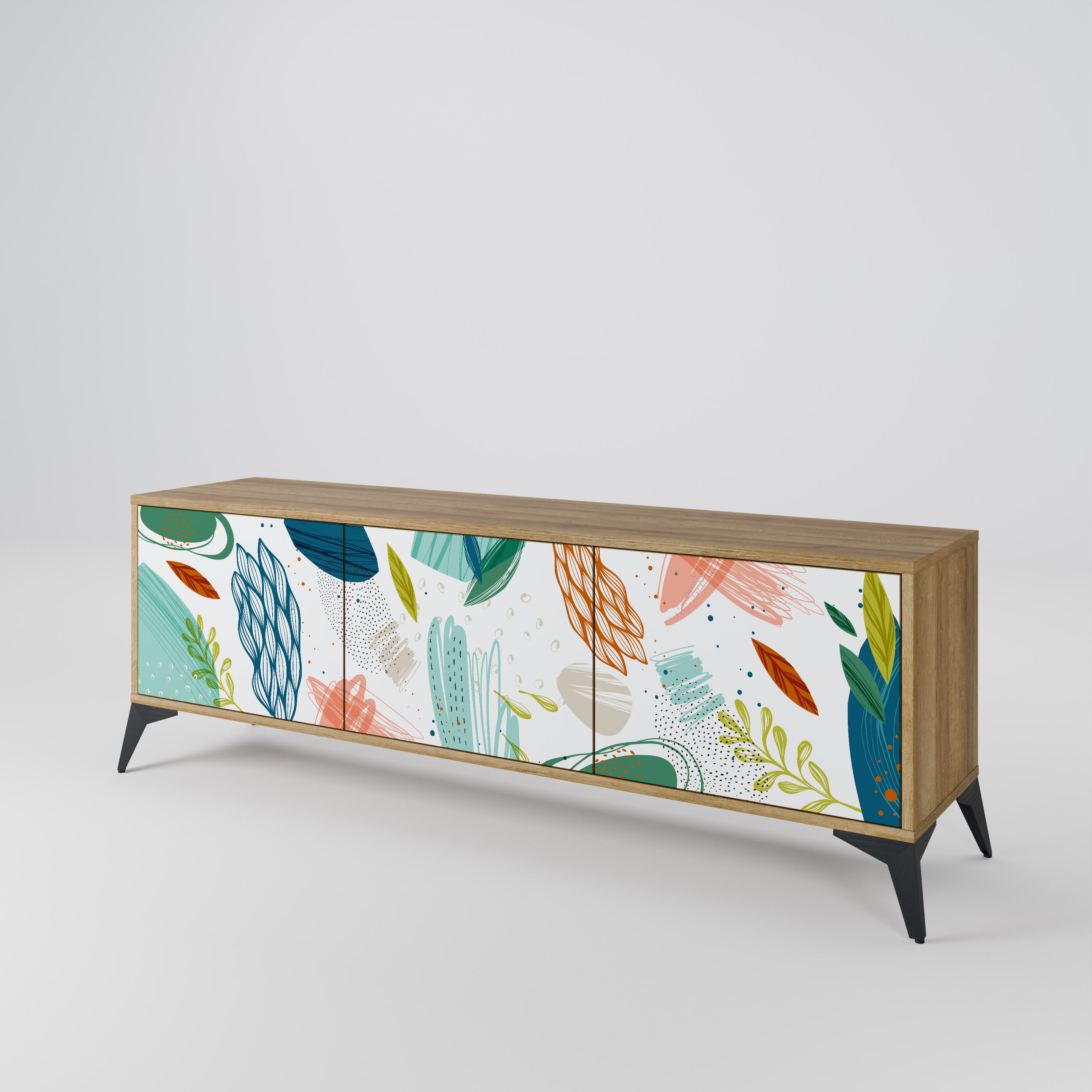 BOTANICAL HURRICANE Mueble de TV de 3 Puertas