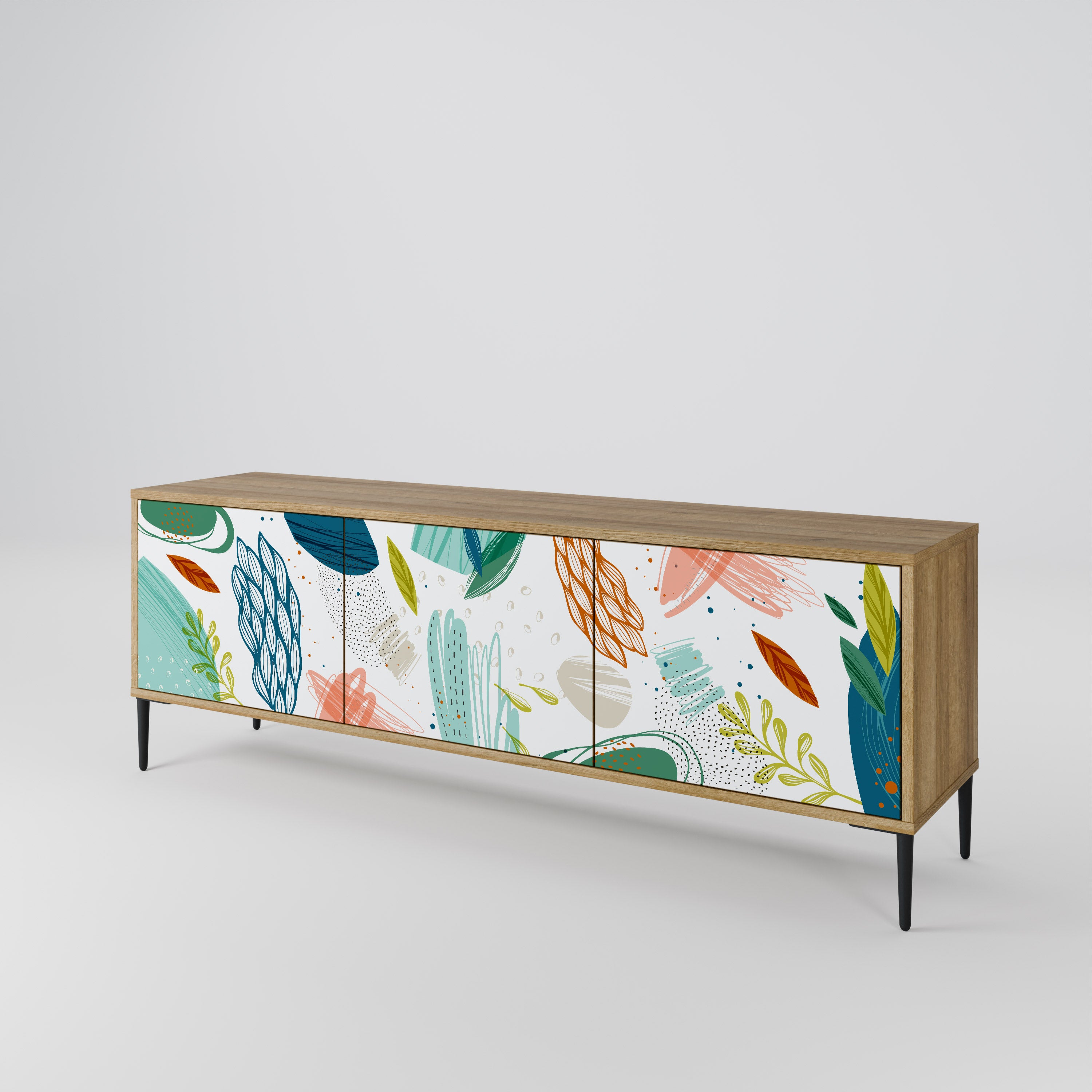 BOTANICAL HURRICANE Mueble de TV de 3 Puertas