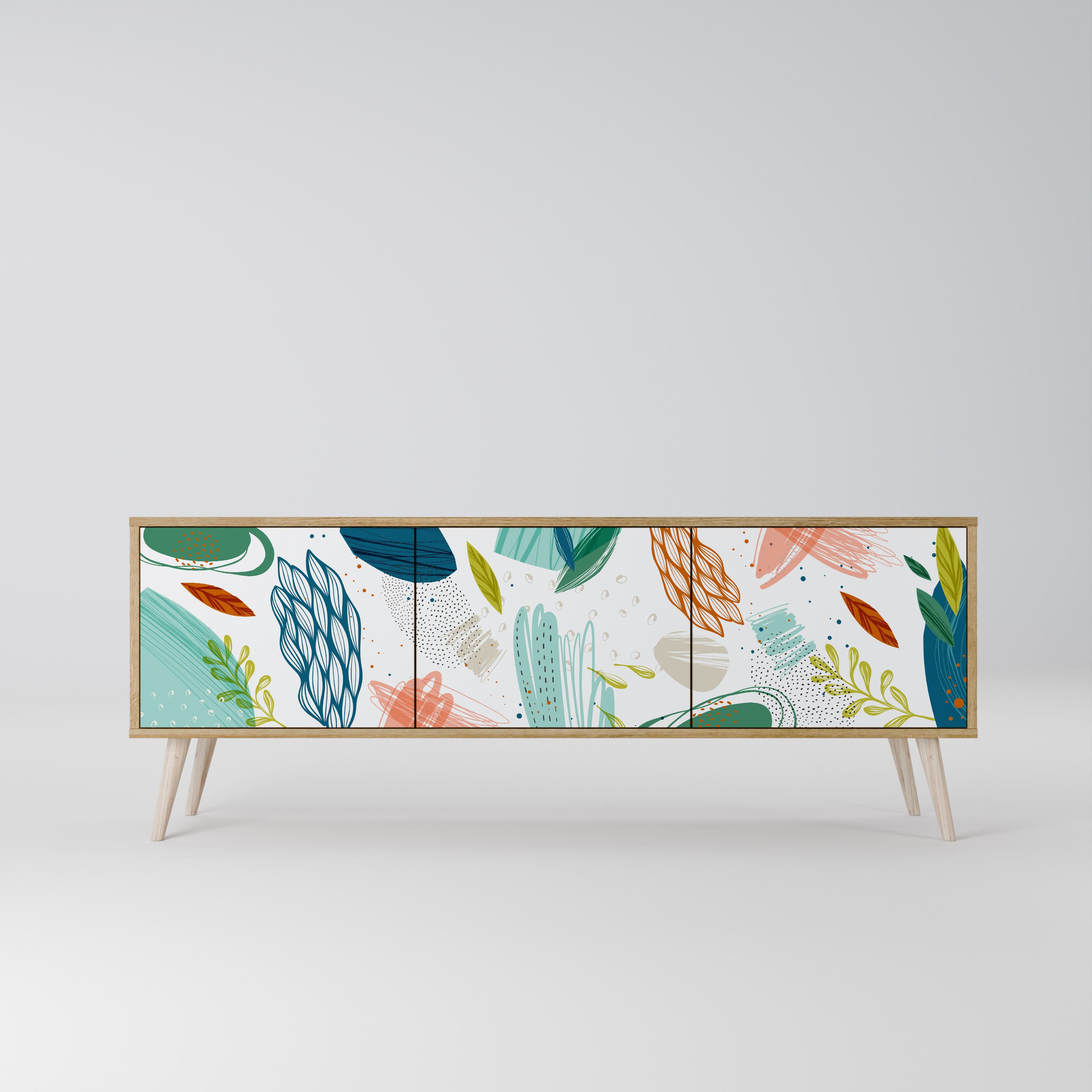 BOTANICAL HURRICANE Mueble de TV de 3 Puertas