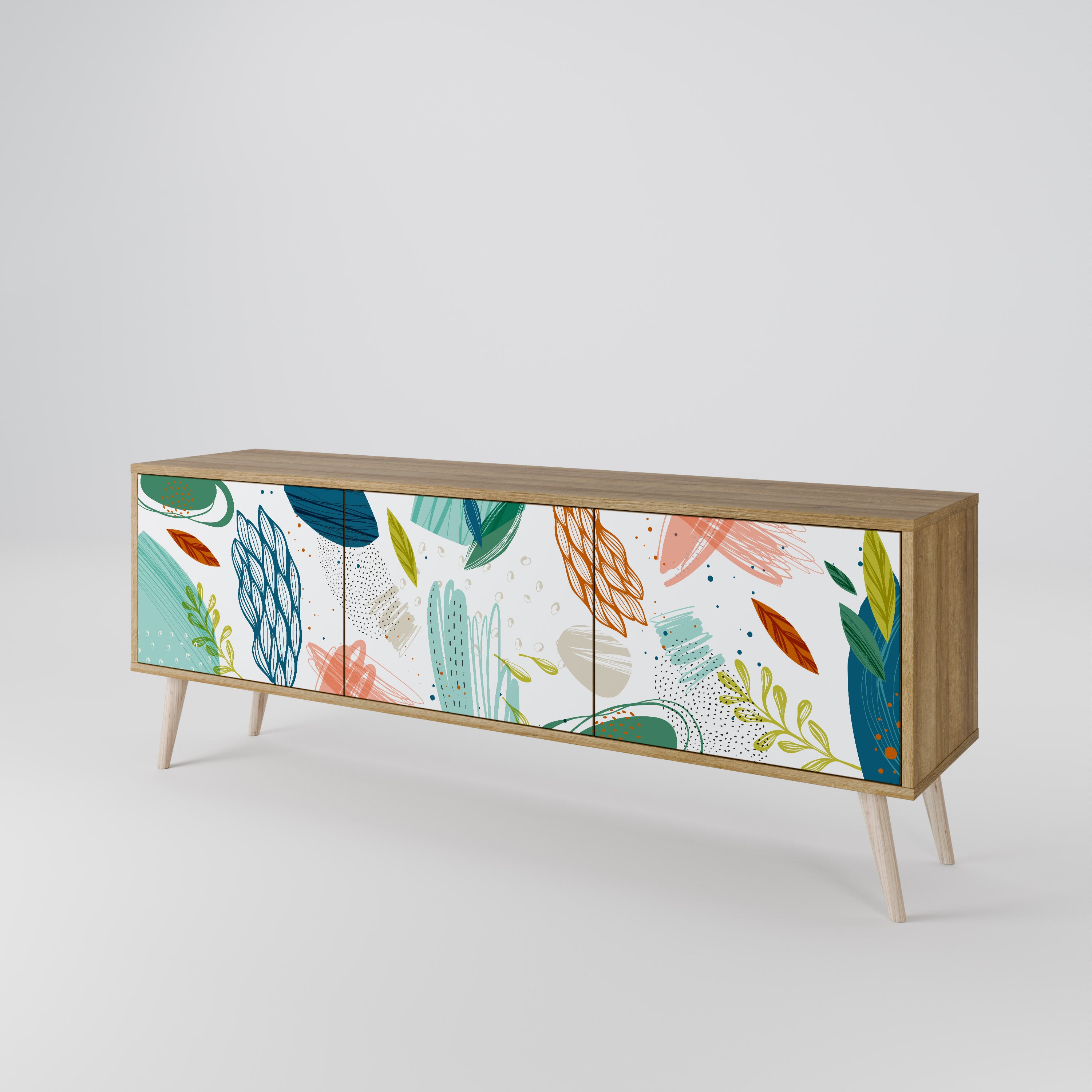 BOTANICAL HURRICANE Mueble de TV de 3 Puertas