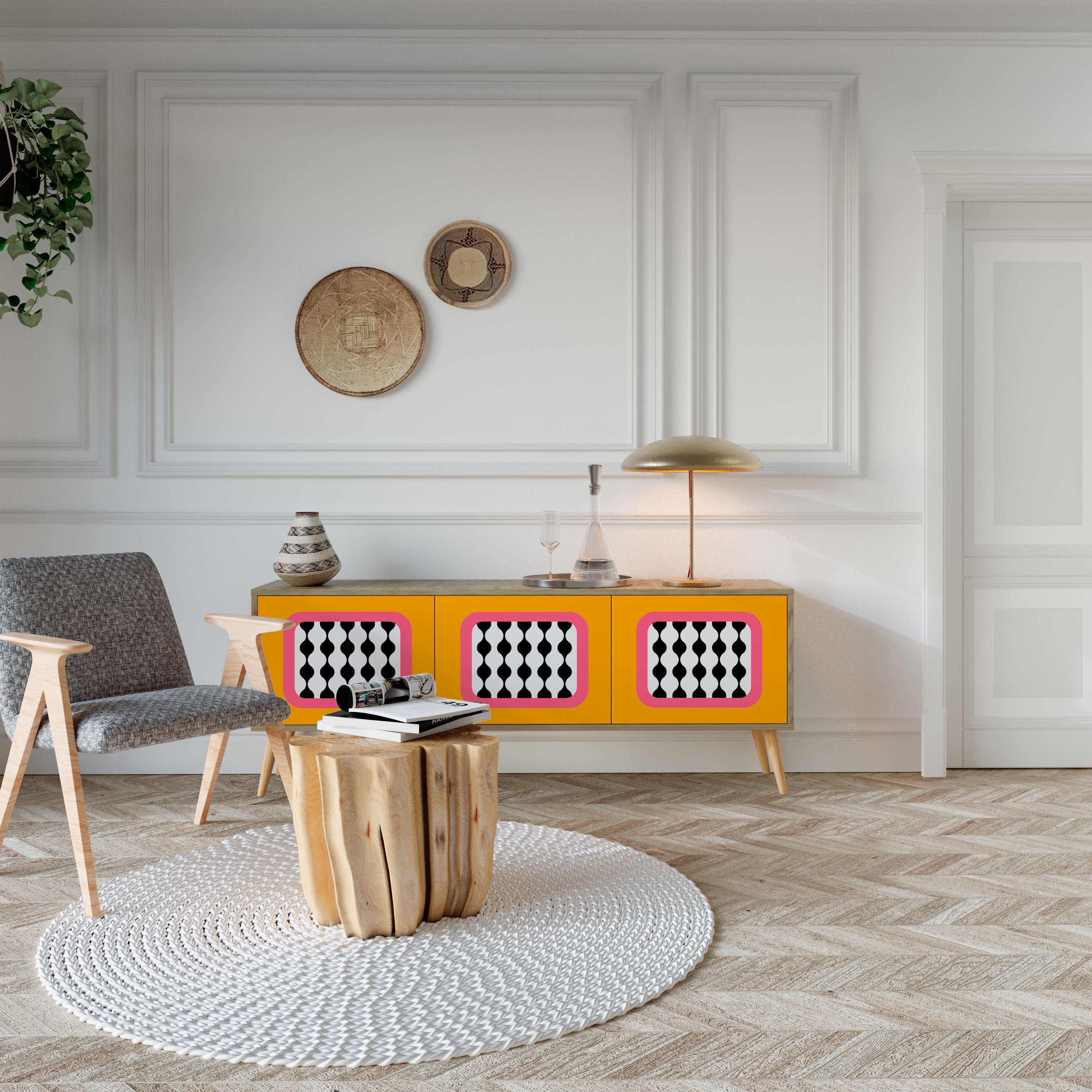 TEARS IN HEAVEN Mueble de TV de 3 Puertas