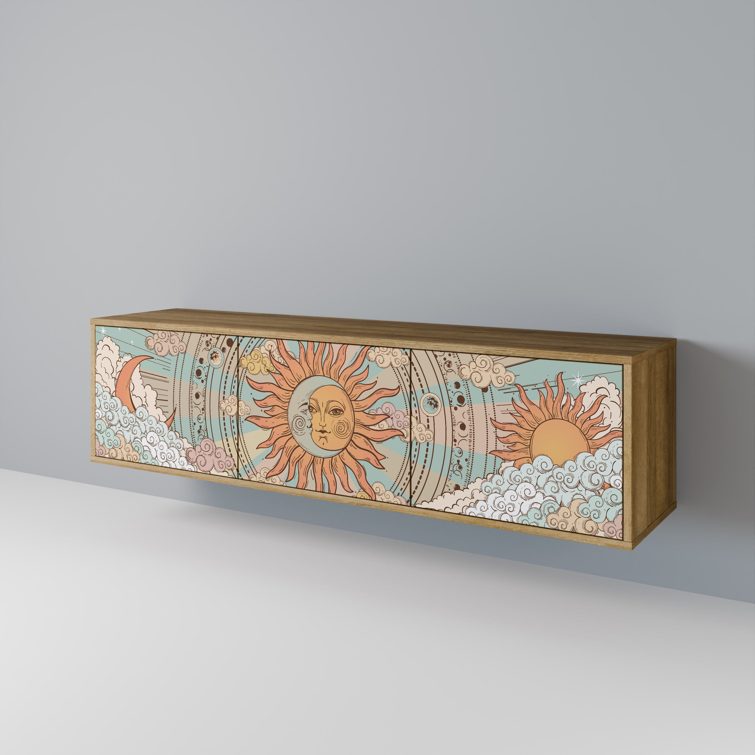 MYSTICAL STRUCTURE Mueble de TV de 3 Puertas