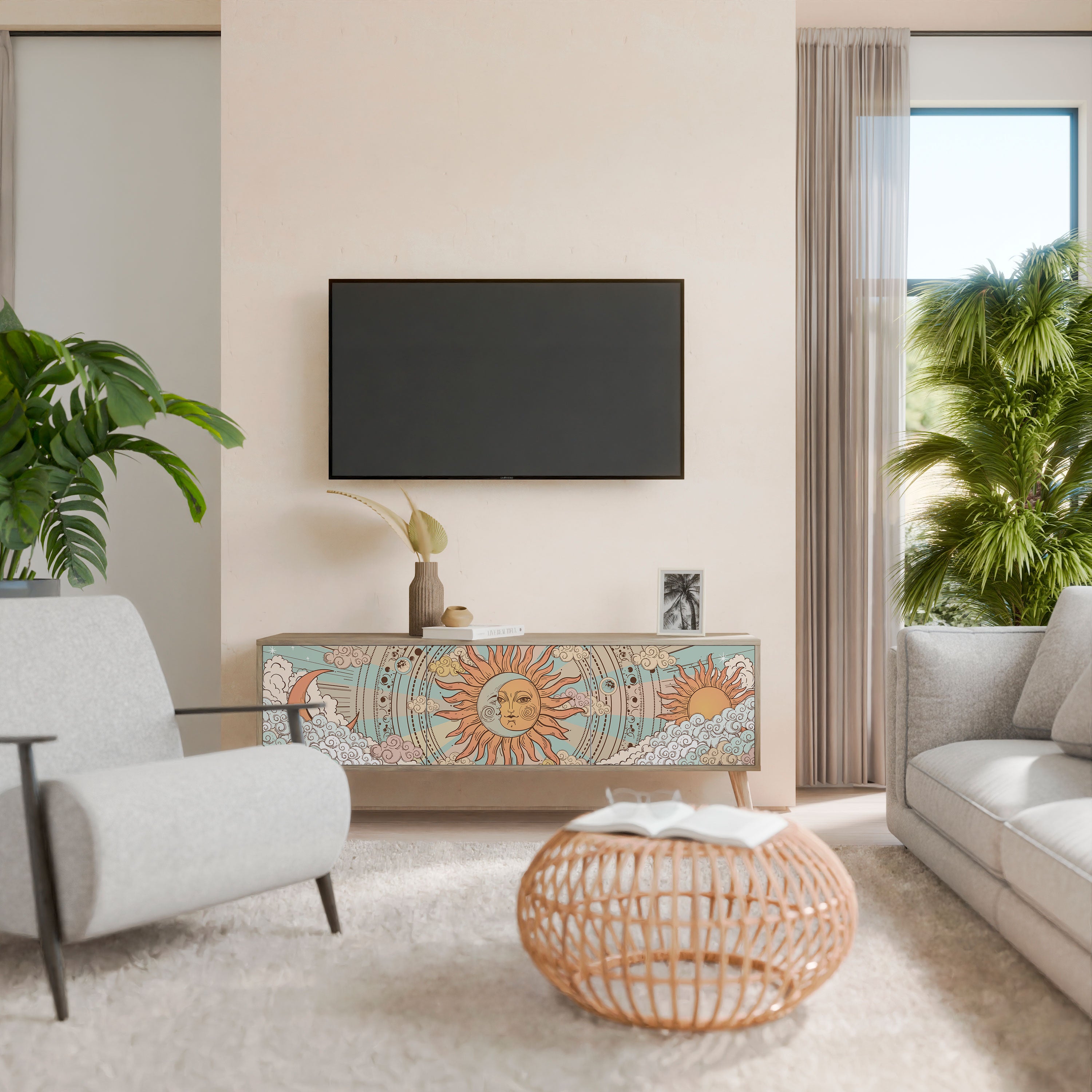 MYSTICAL STRUCTURE Mueble de TV de 3 Puertas