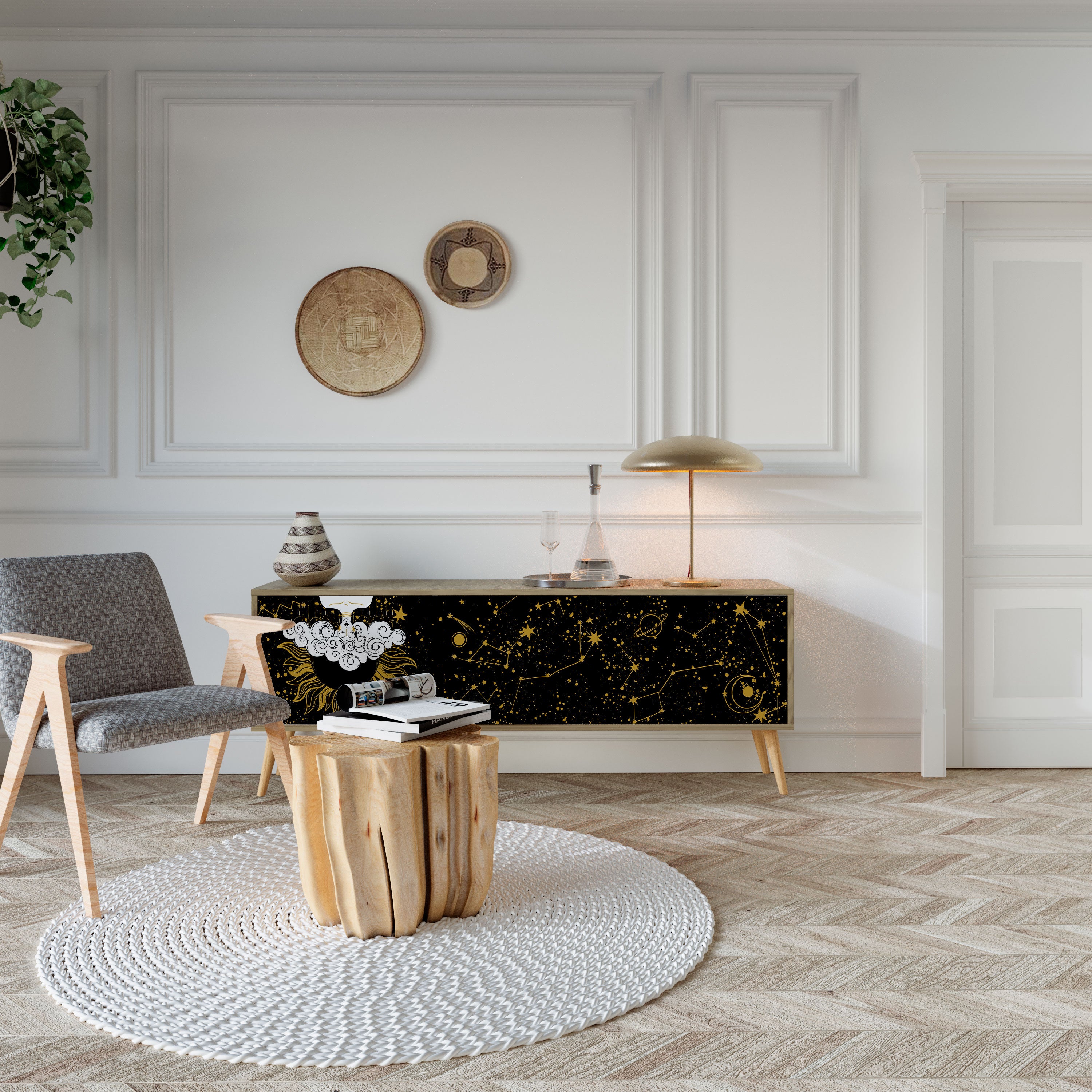 STELLAR CONSTELLATIONS Mueble de TV de 3 Puertas