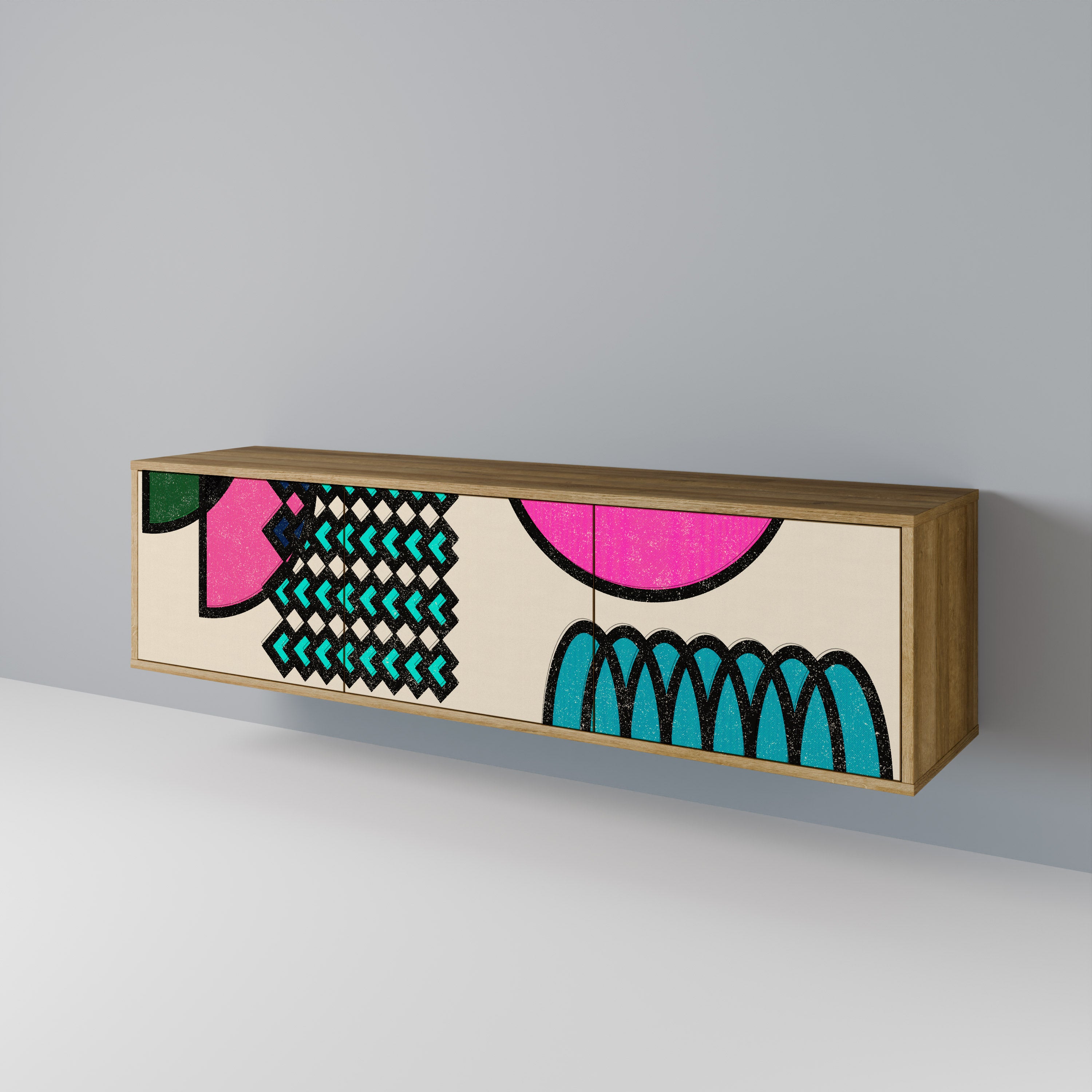 GEOMETRIC RHAPSODY Mueble de TV de 3 Puertas