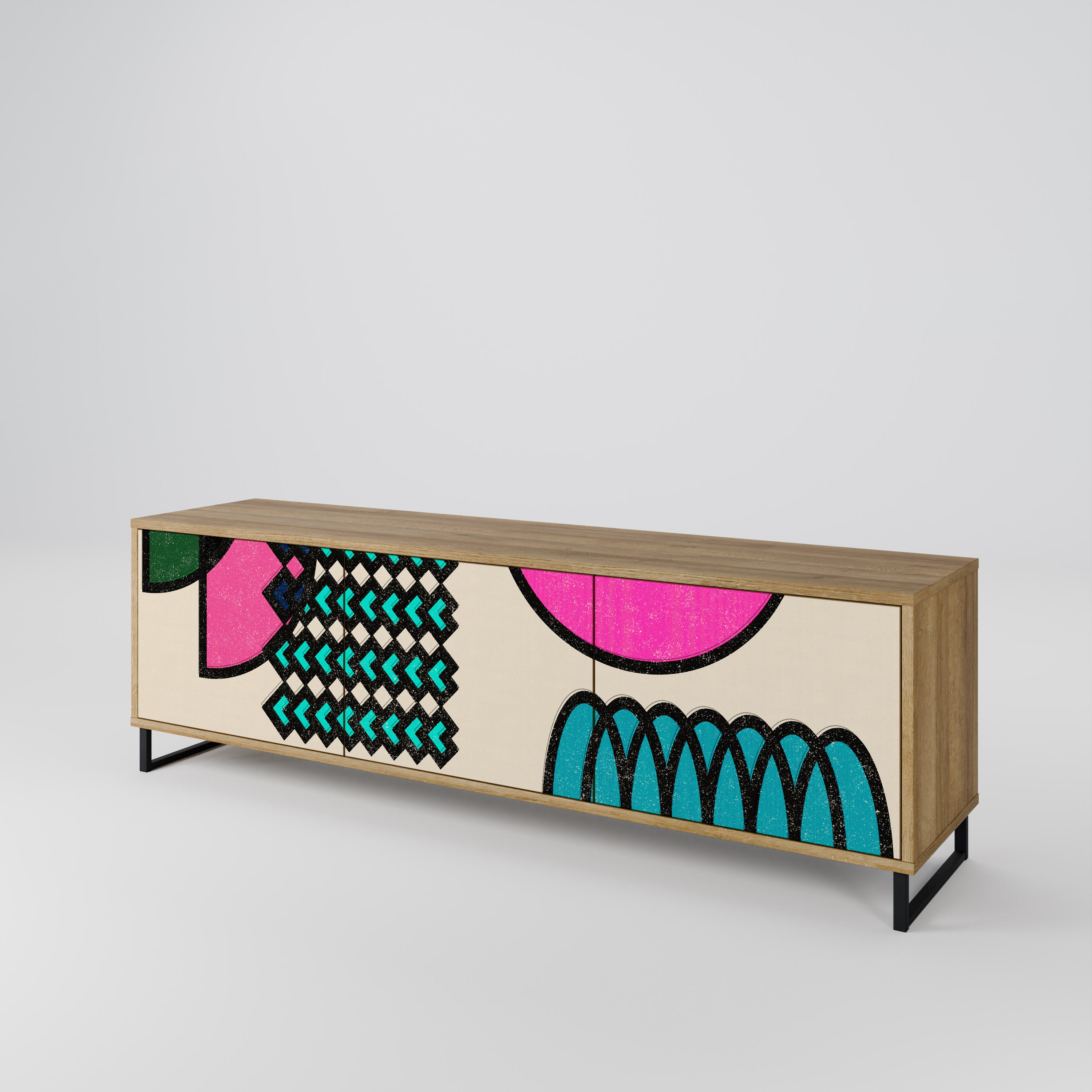 GEOMETRIC RHAPSODY Mueble de TV de 3 Puertas