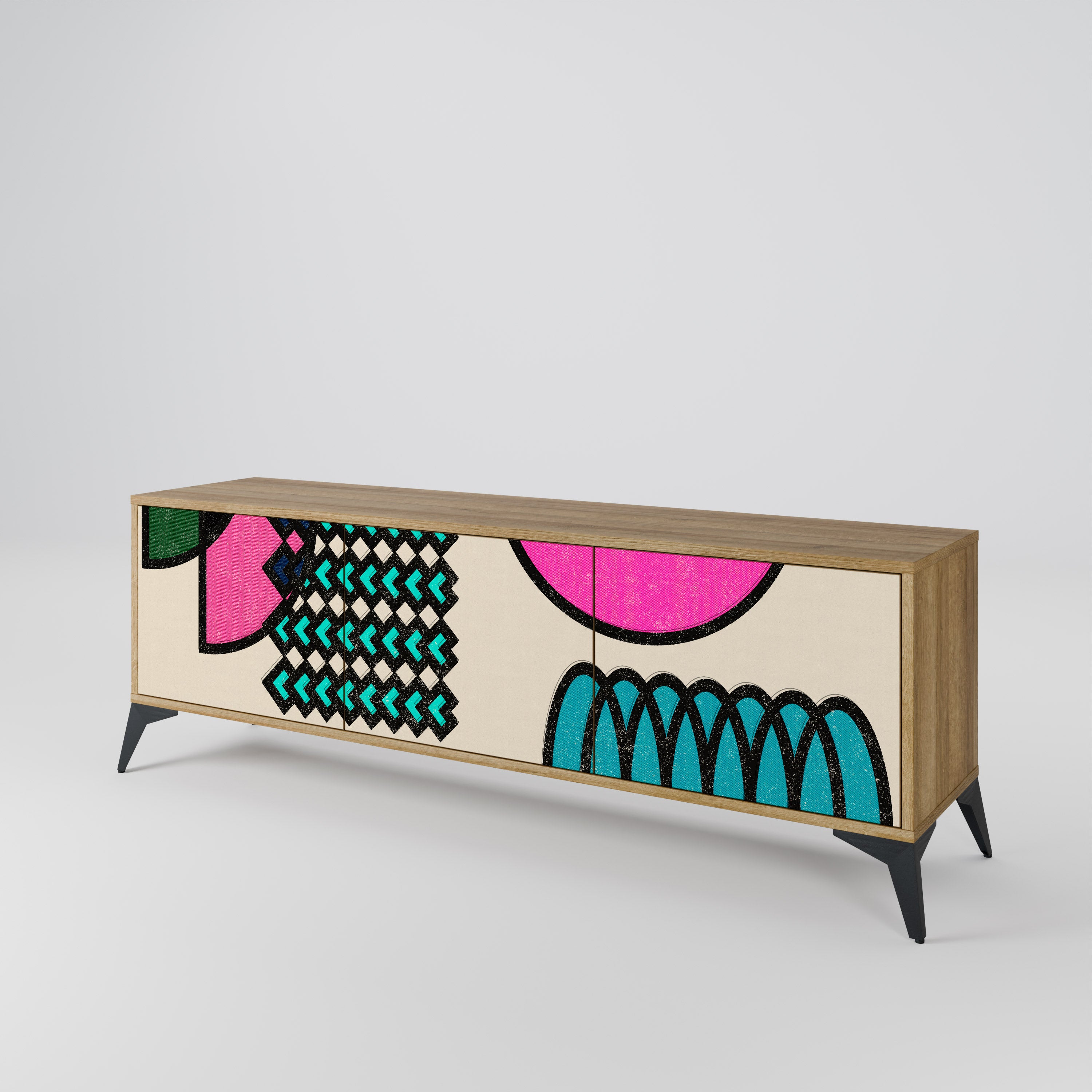 GEOMETRIC RHAPSODY Mueble de TV de 3 Puertas