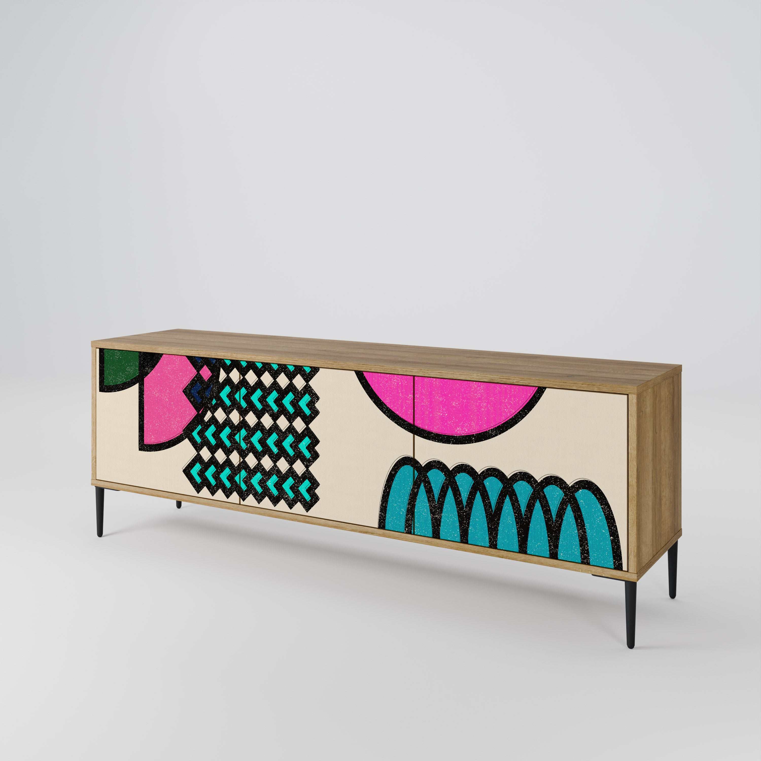 GEOMETRIC RHAPSODY Mueble de TV de 3 Puertas