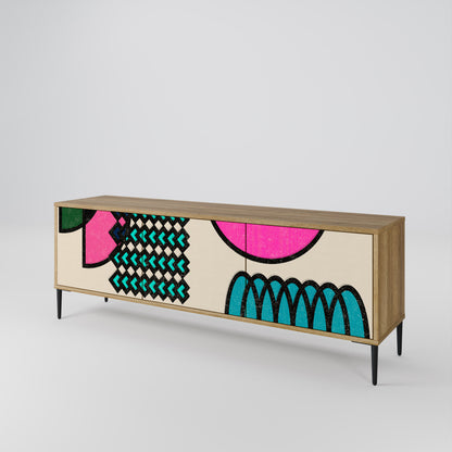 GEOMETRIC RHAPSODY Mueble de TV de 3 Puertas