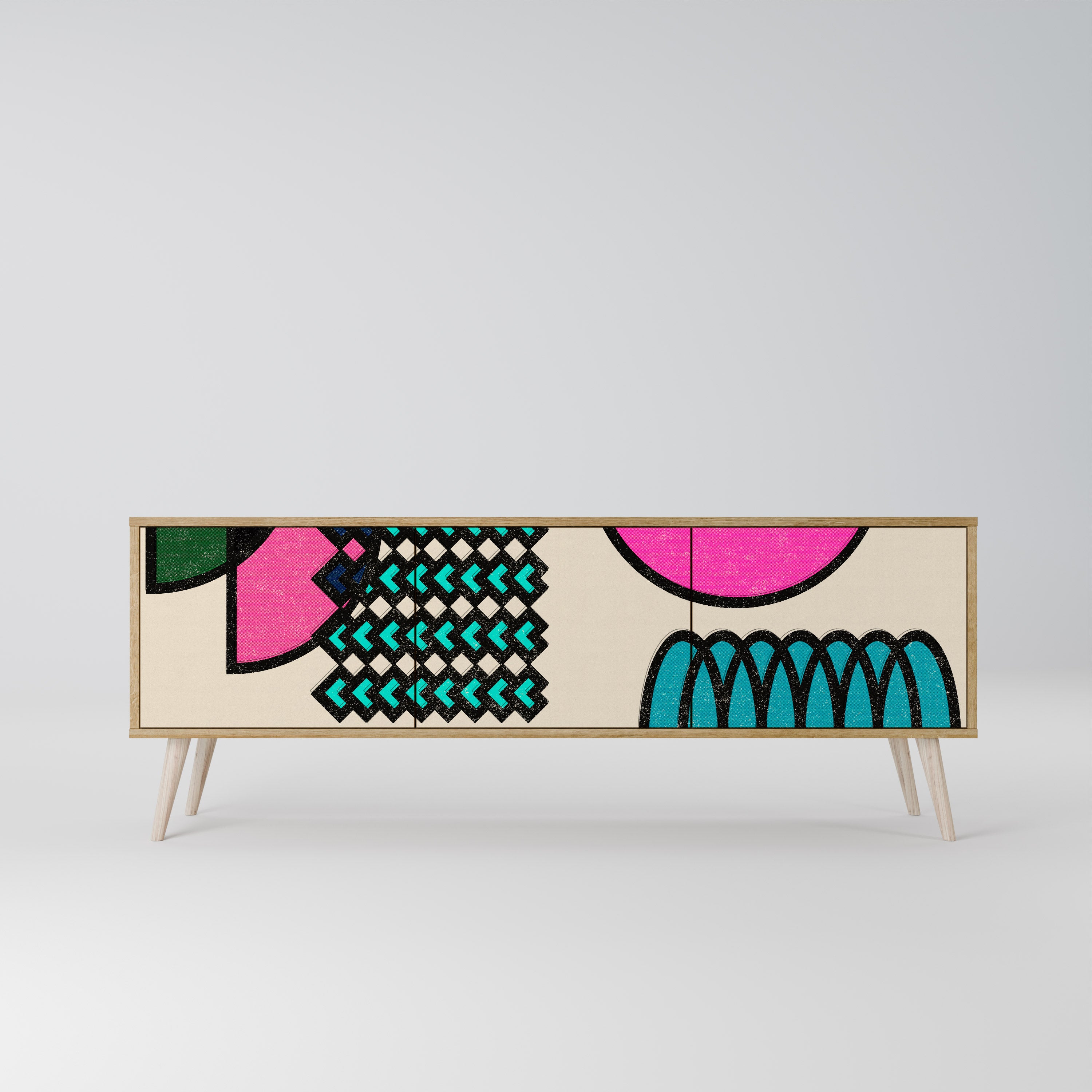 GEOMETRIC RHAPSODY Mueble de TV de 3 Puertas