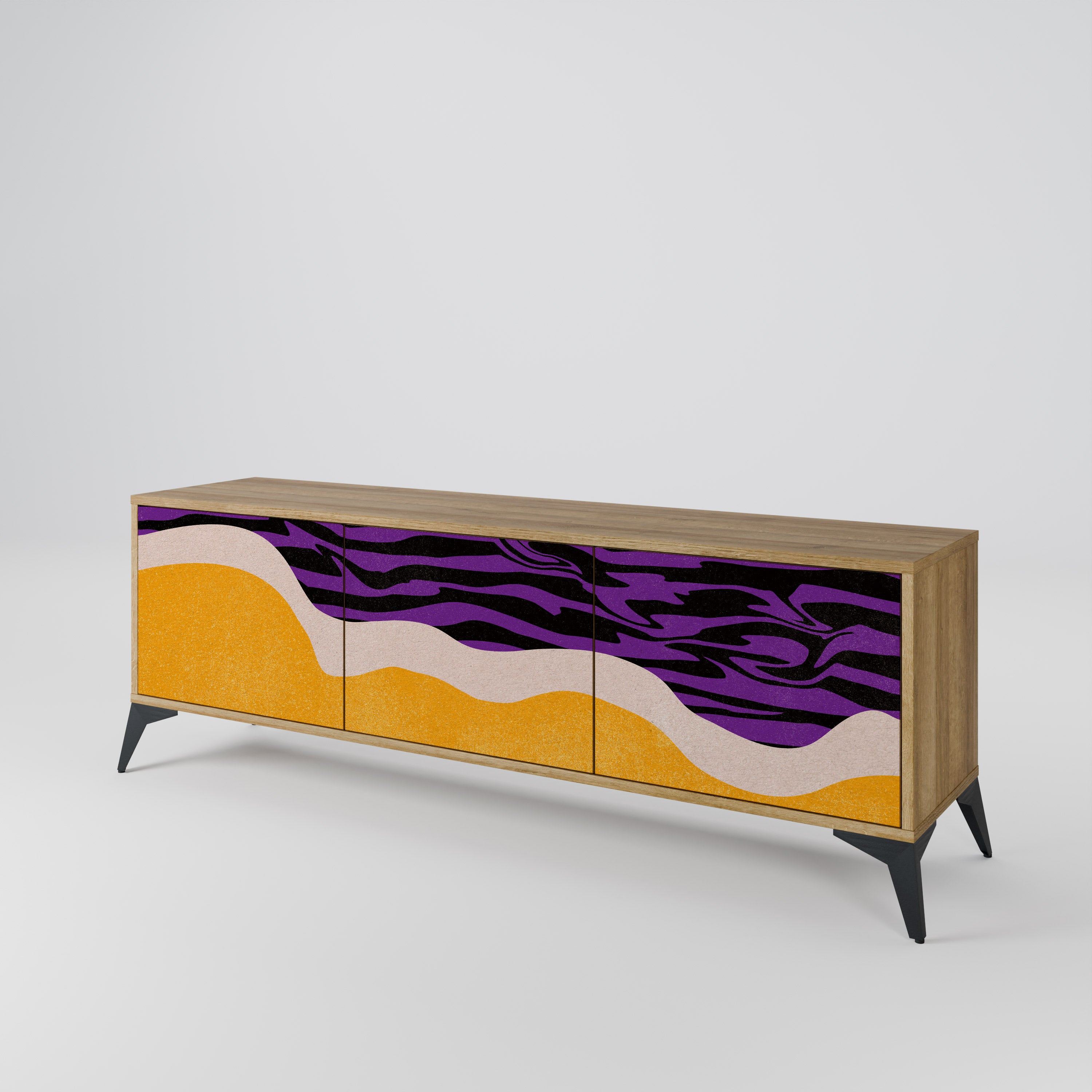 INDEPENDENT BORDER Mueble de TV de 3 Puertas