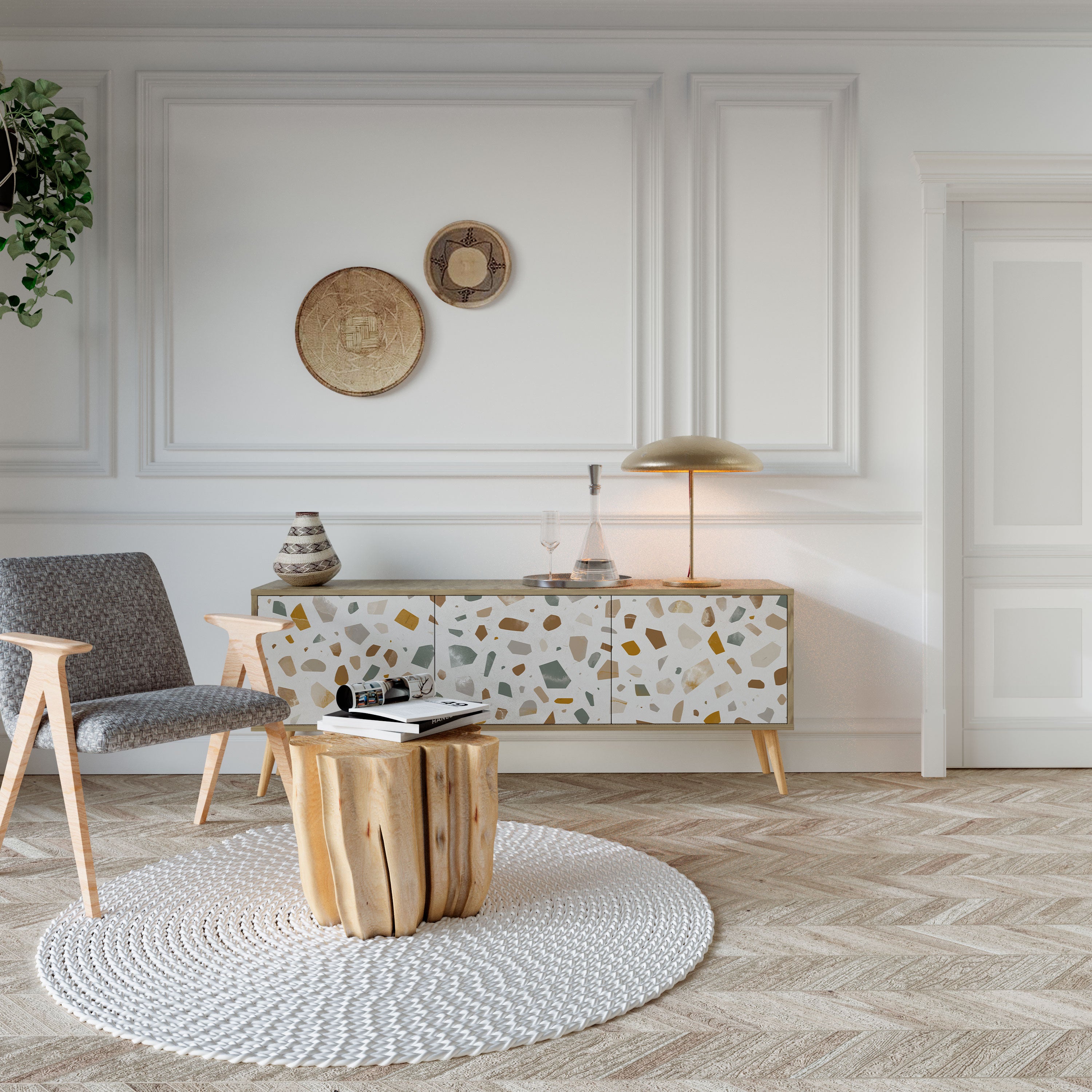 PIECES OF TOMORROW Mueble de TV de 3 Puertas