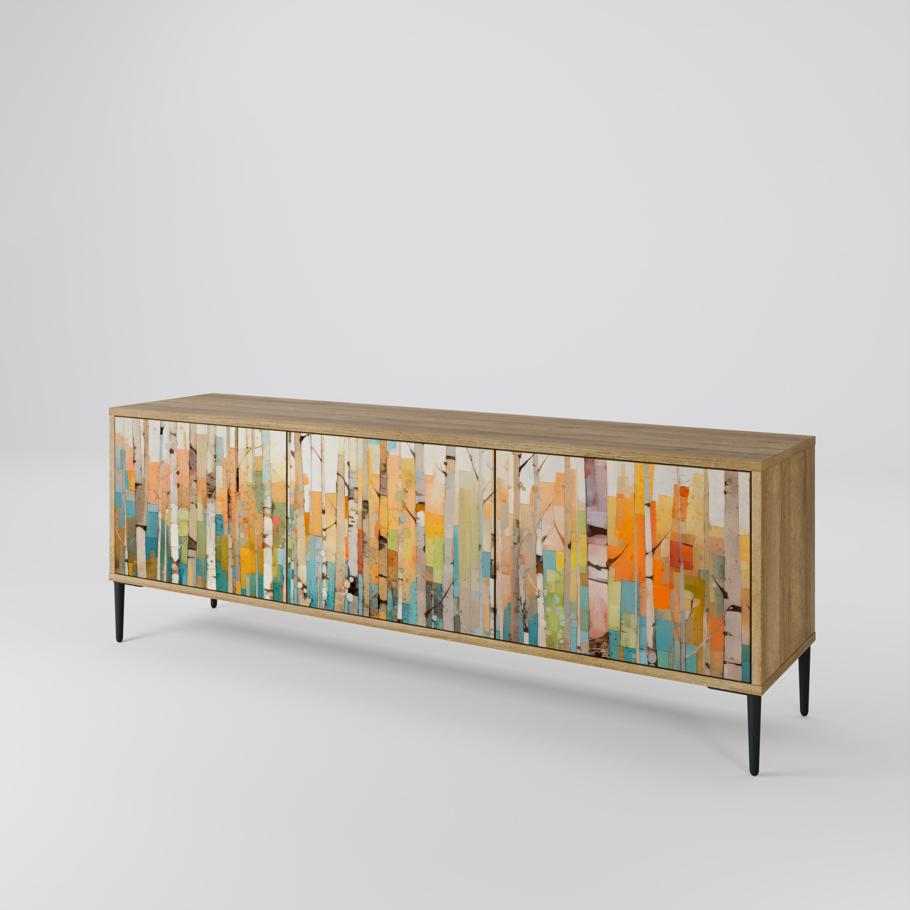 BIRCH KALEIDOSCOPE Mueble de TV de 3 Puertas