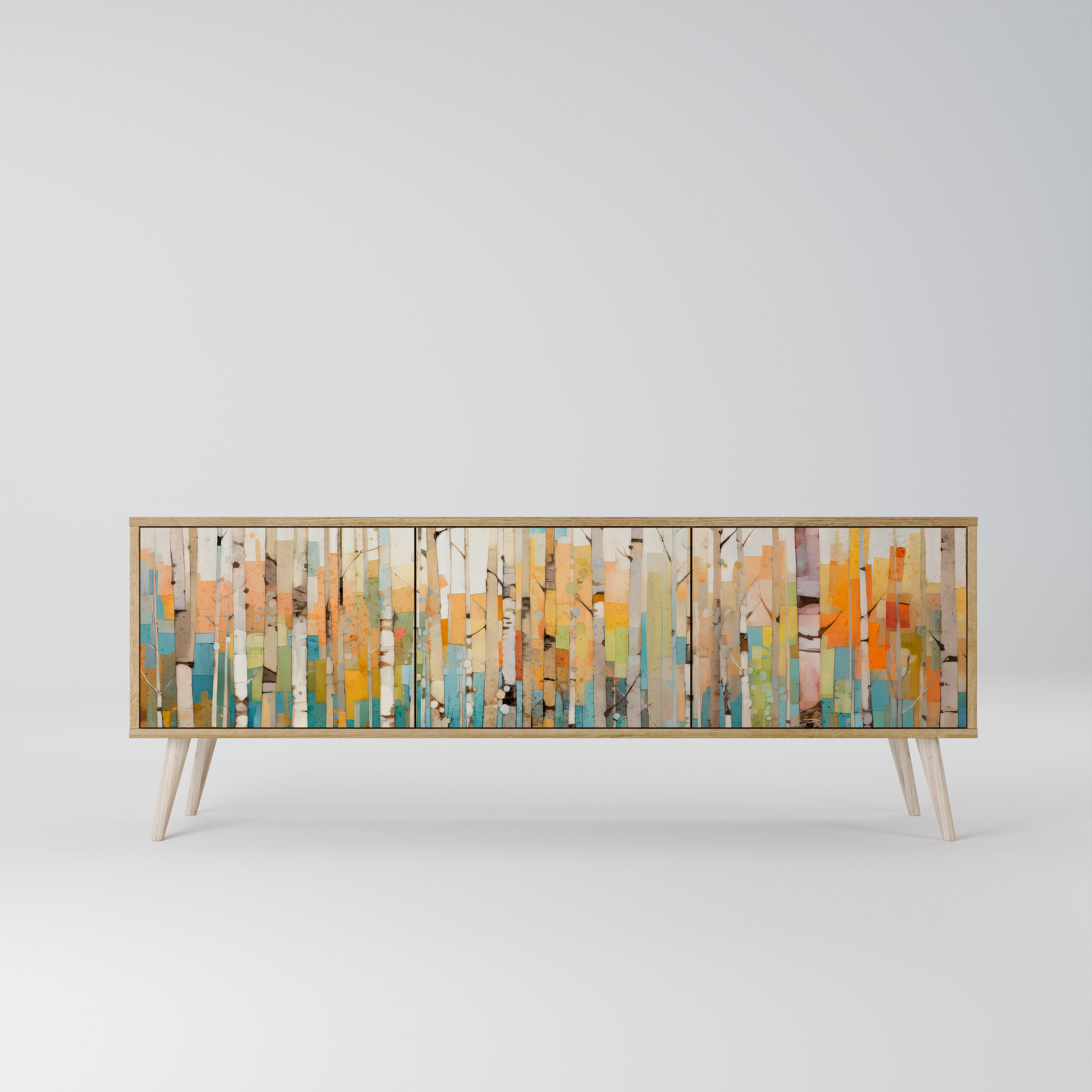 BIRCH KALEIDOSCOPE Mueble de TV de 3 Puertas
