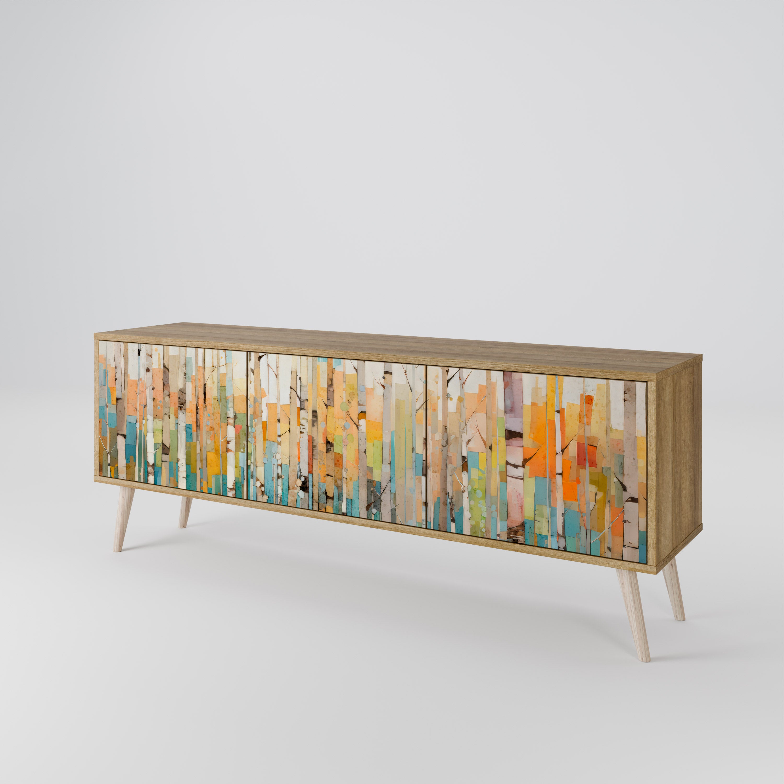 BIRCH KALEIDOSCOPE Mueble de TV de 3 Puertas