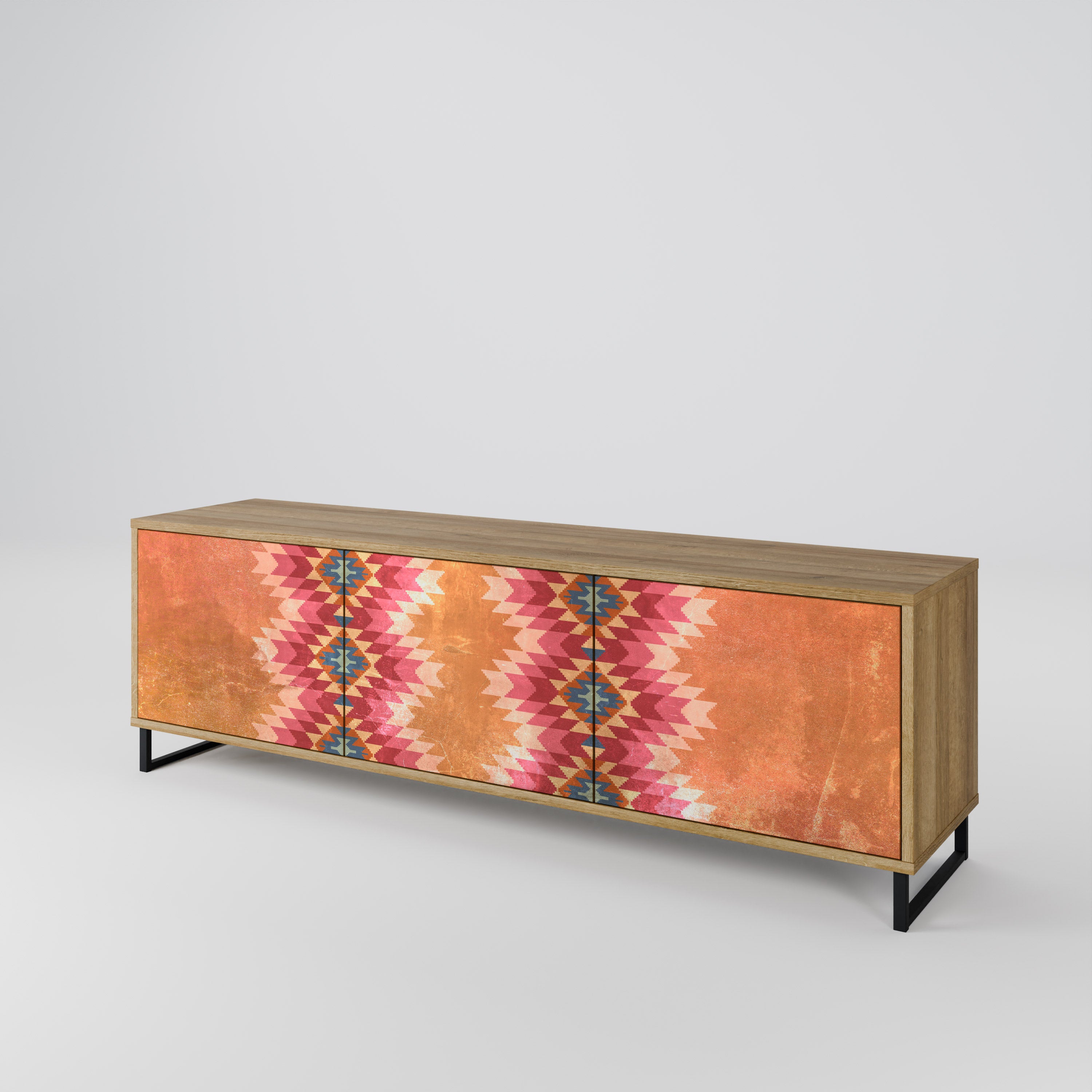 INDIAN FOLK Mueble de TV de 3 Puertas