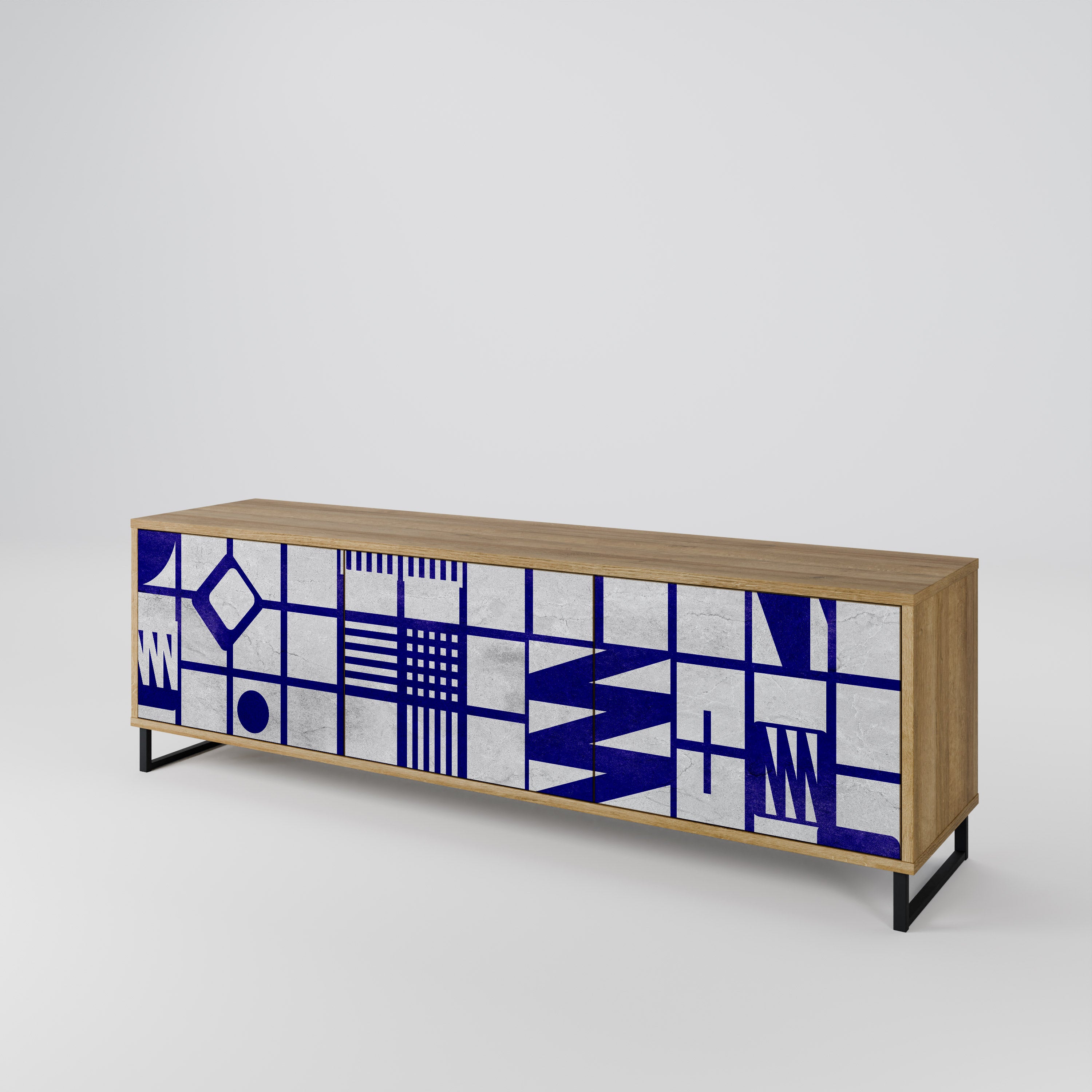 THE RIGHT PLACES Mueble de TV de 3 Puertas