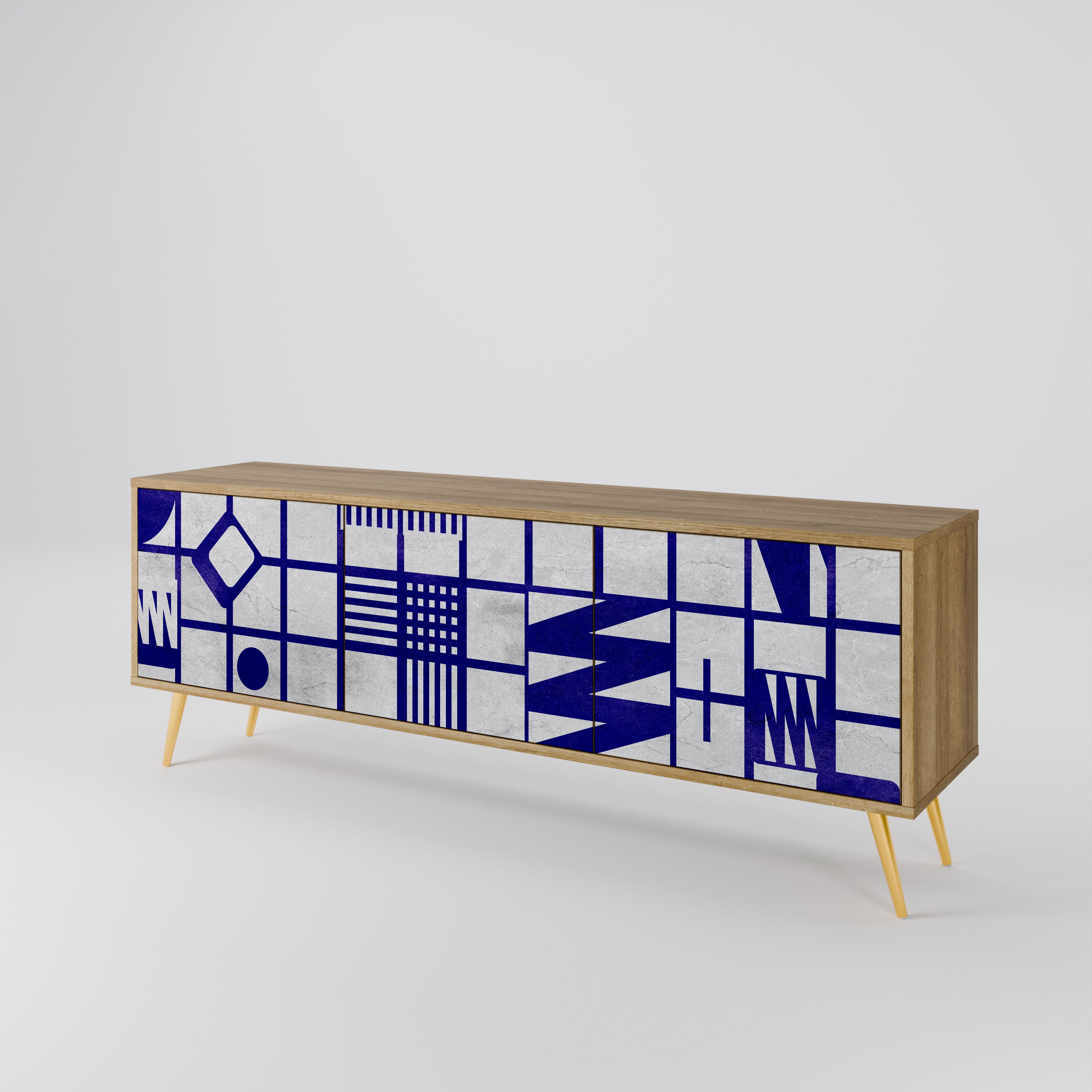 THE RIGHT PLACES Mueble de TV de 3 Puertas