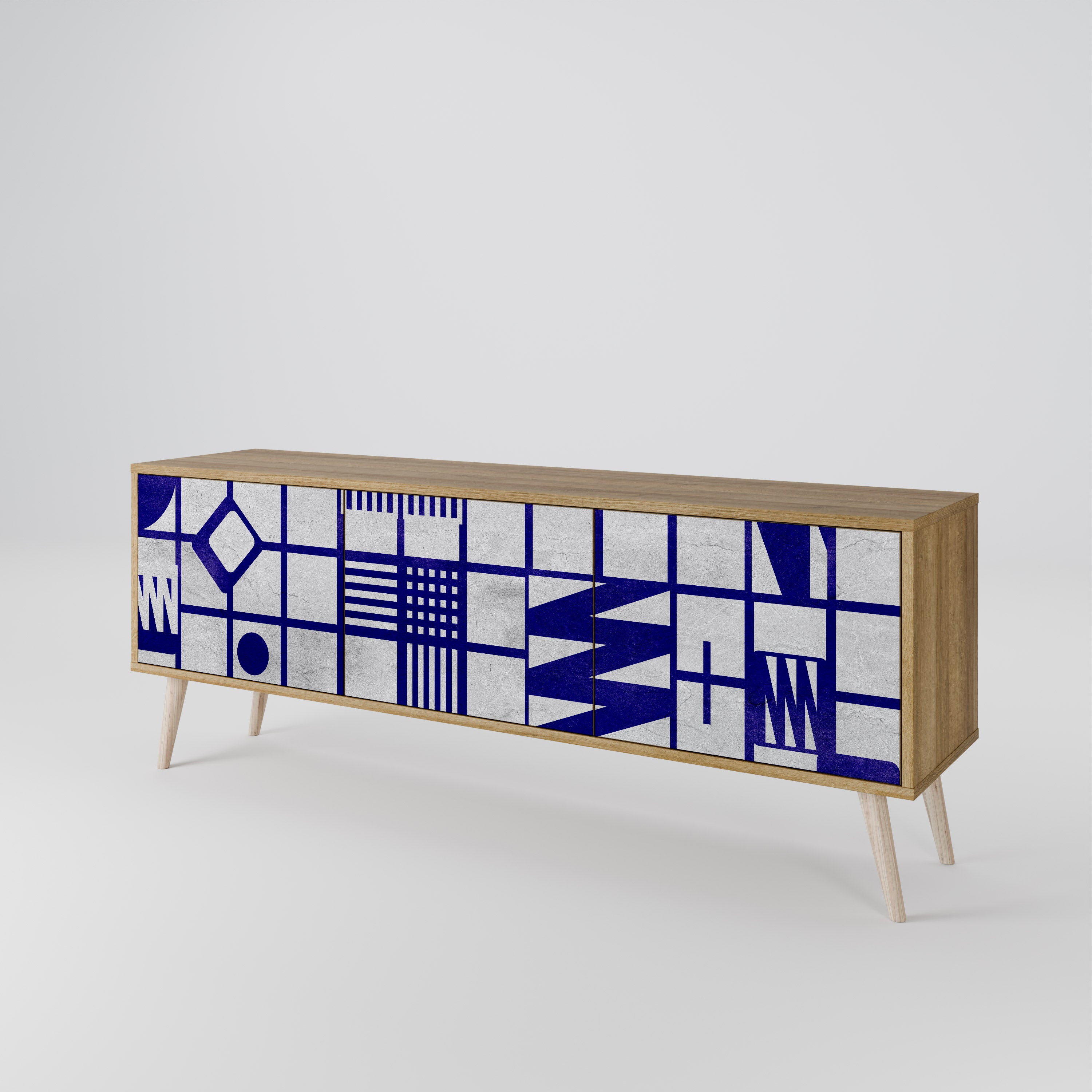 THE RIGHT PLACES Mueble de TV de 3 Puertas