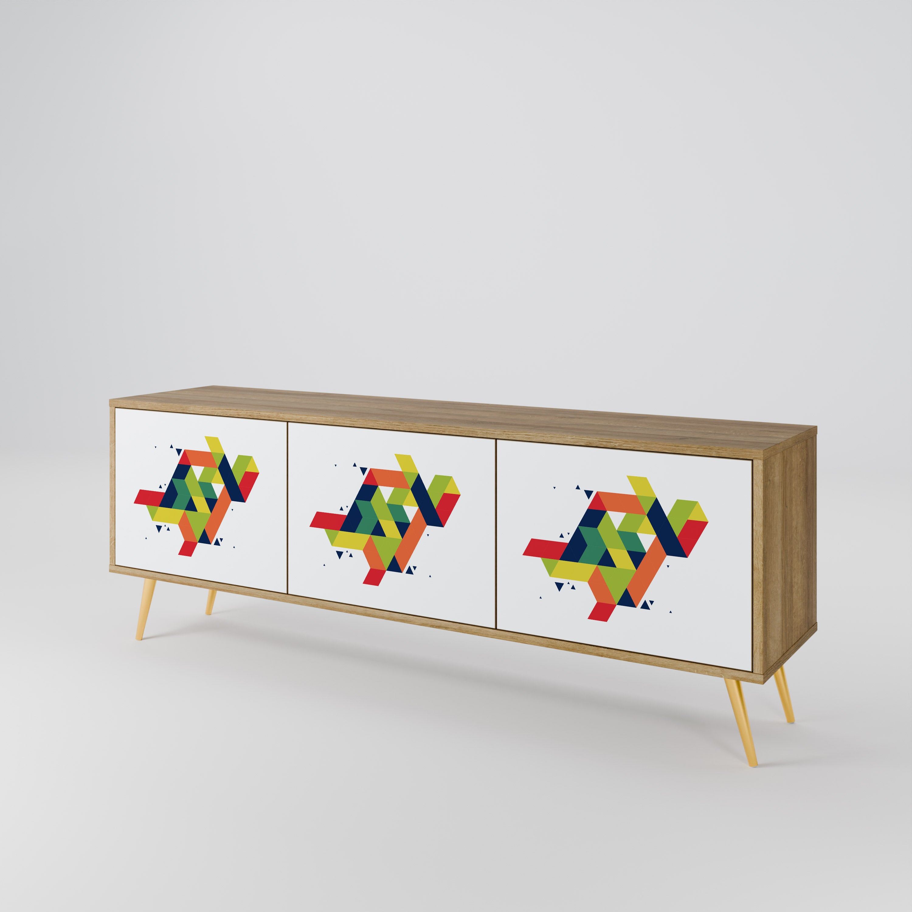 FUTURE SIGN Mueble de TV de 3 Puertas