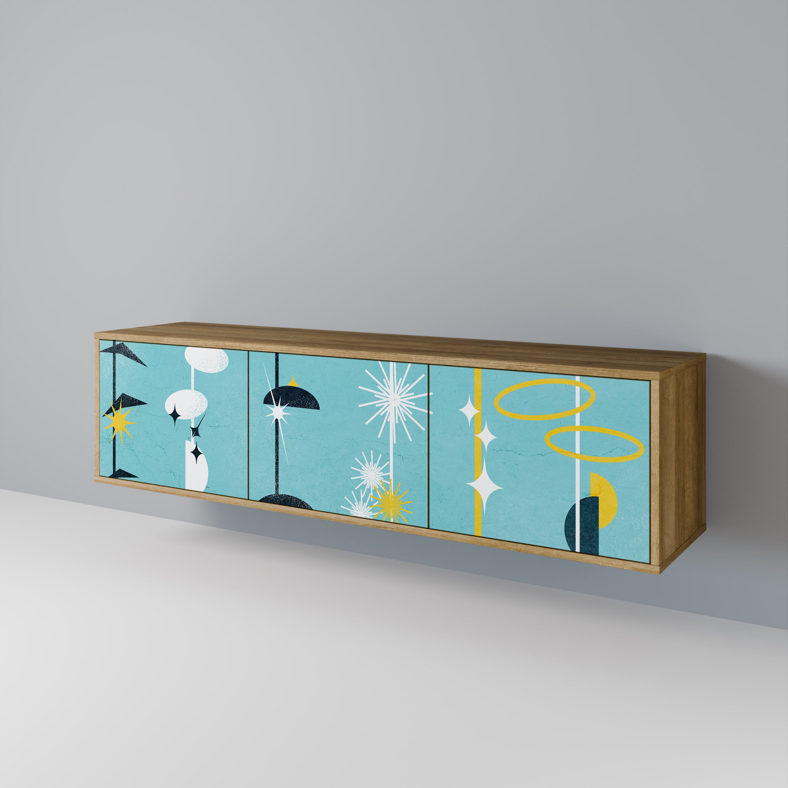 PATHS TO HAPPINESS Mueble de TV de 3 Puertas