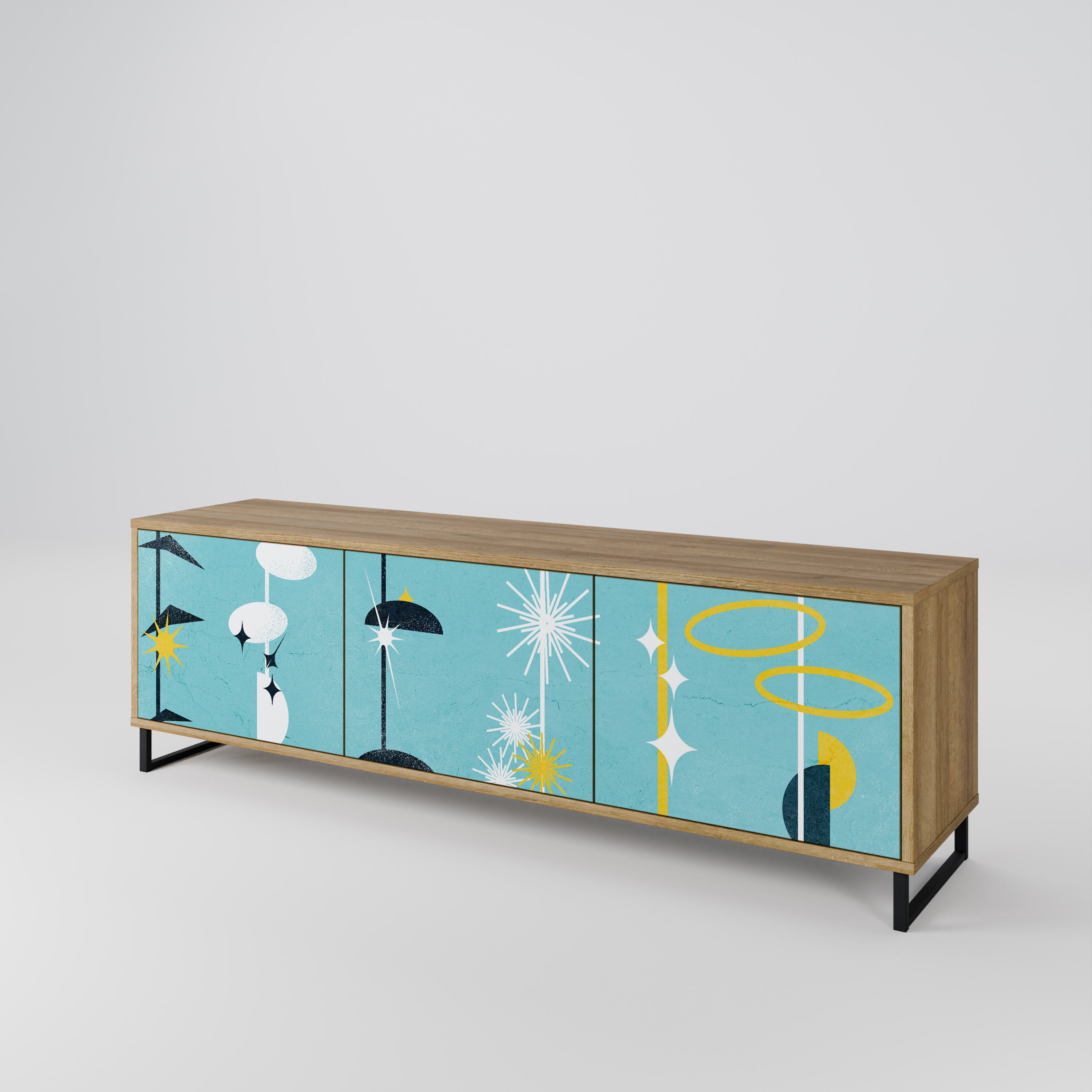 PATHS TO HAPPINESS Mueble de TV de 3 Puertas