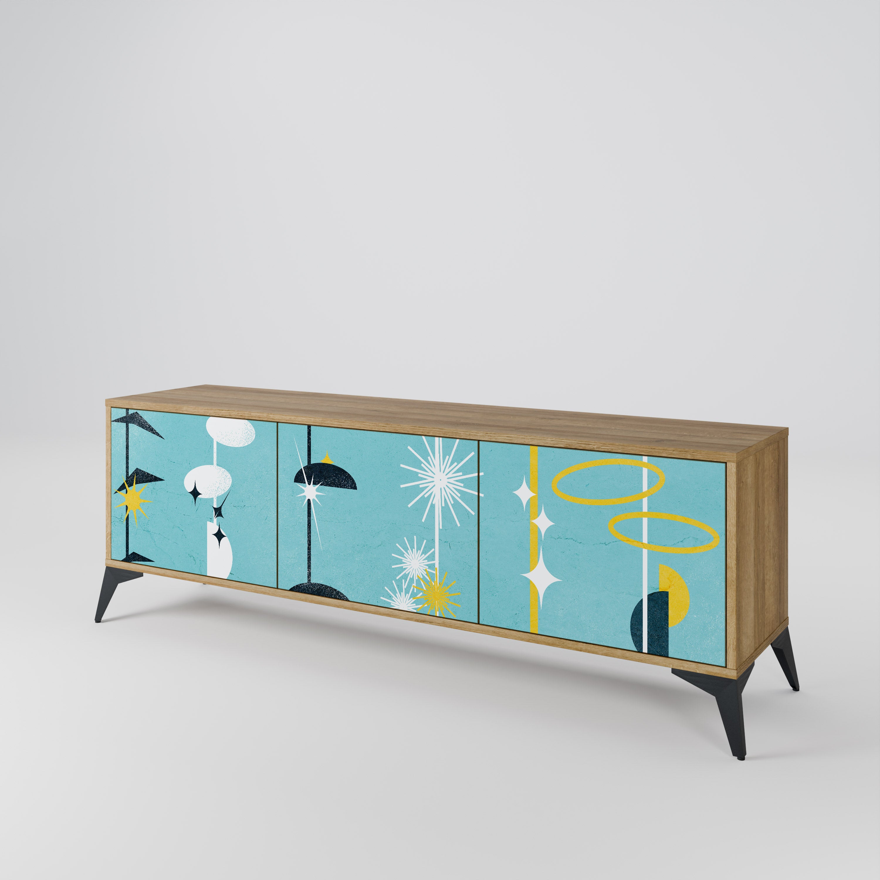 PATHS TO HAPPINESS Mueble de TV de 3 Puertas