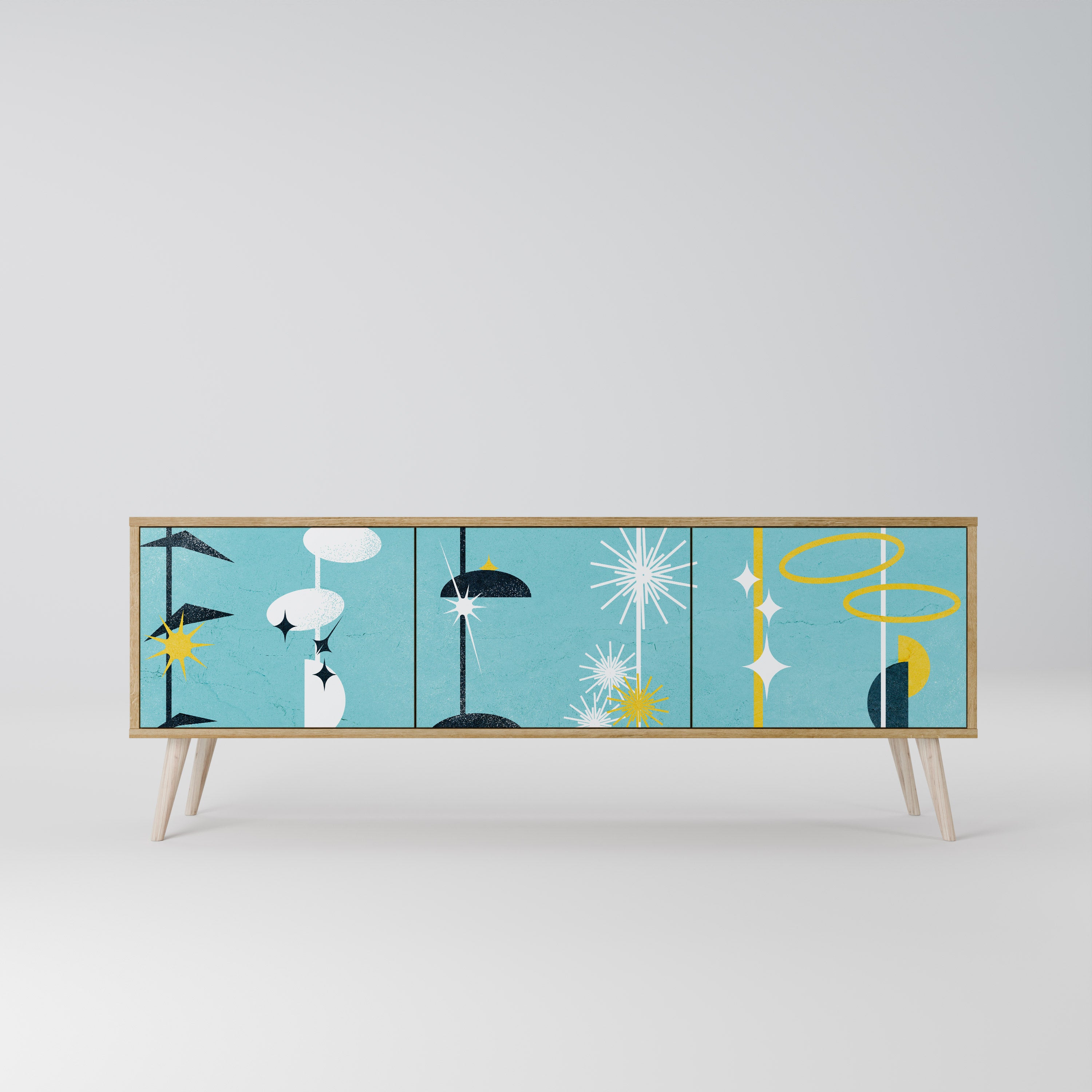 PATHS TO HAPPINESS Mueble de TV de 3 Puertas