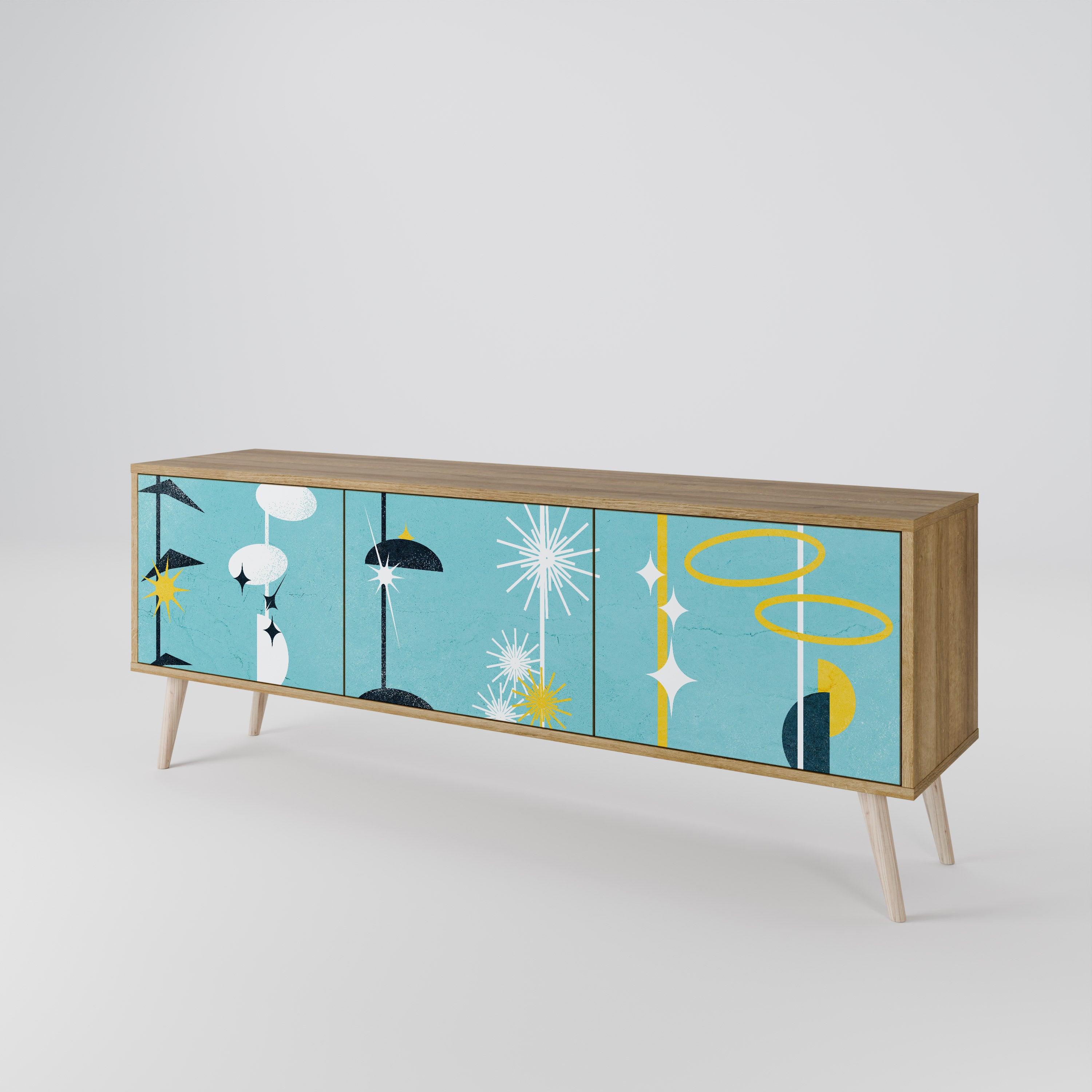 PATHS TO HAPPINESS Mueble de TV de 3 Puertas