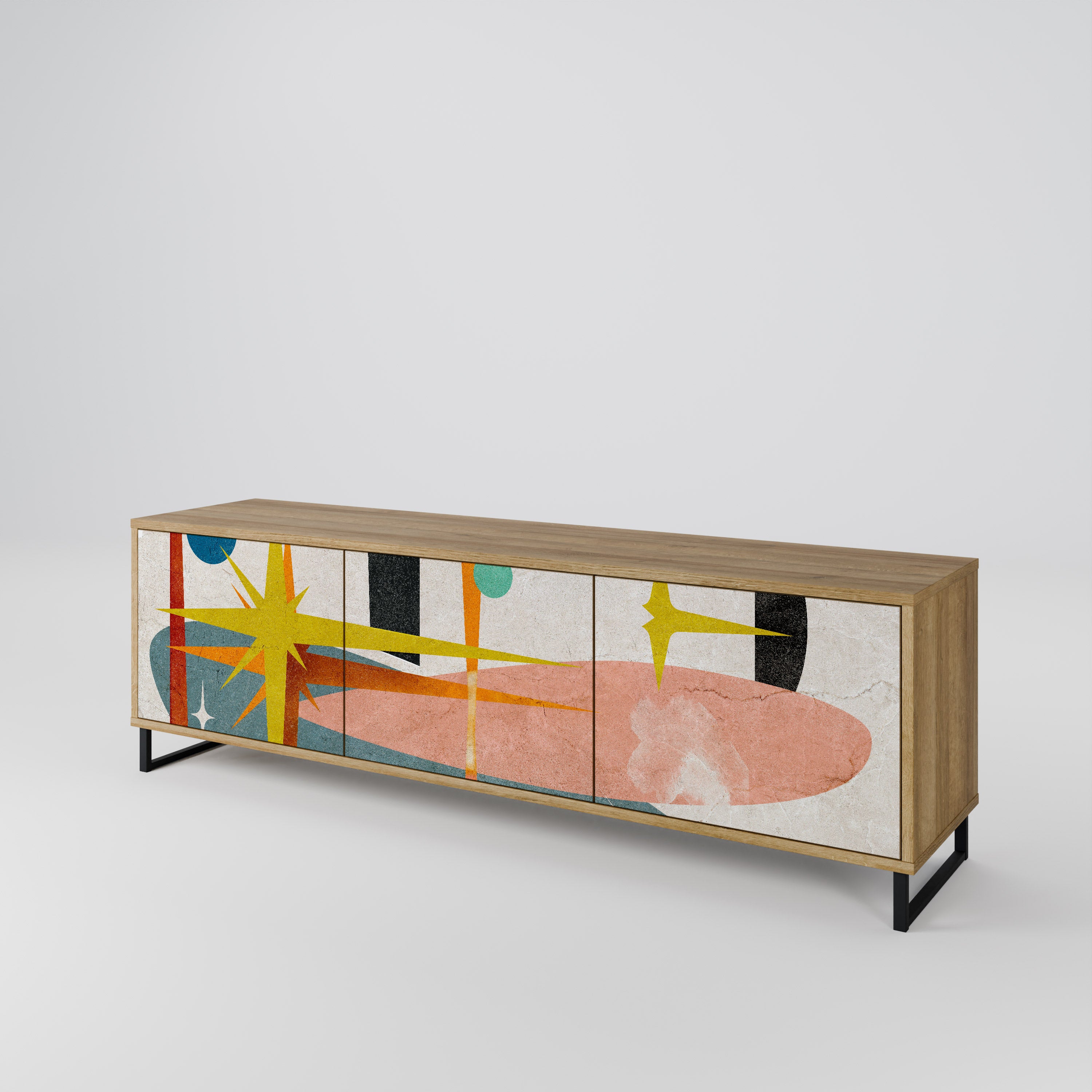 INTERSTELLAR VIBES Mueble de TV de 3 Puertas