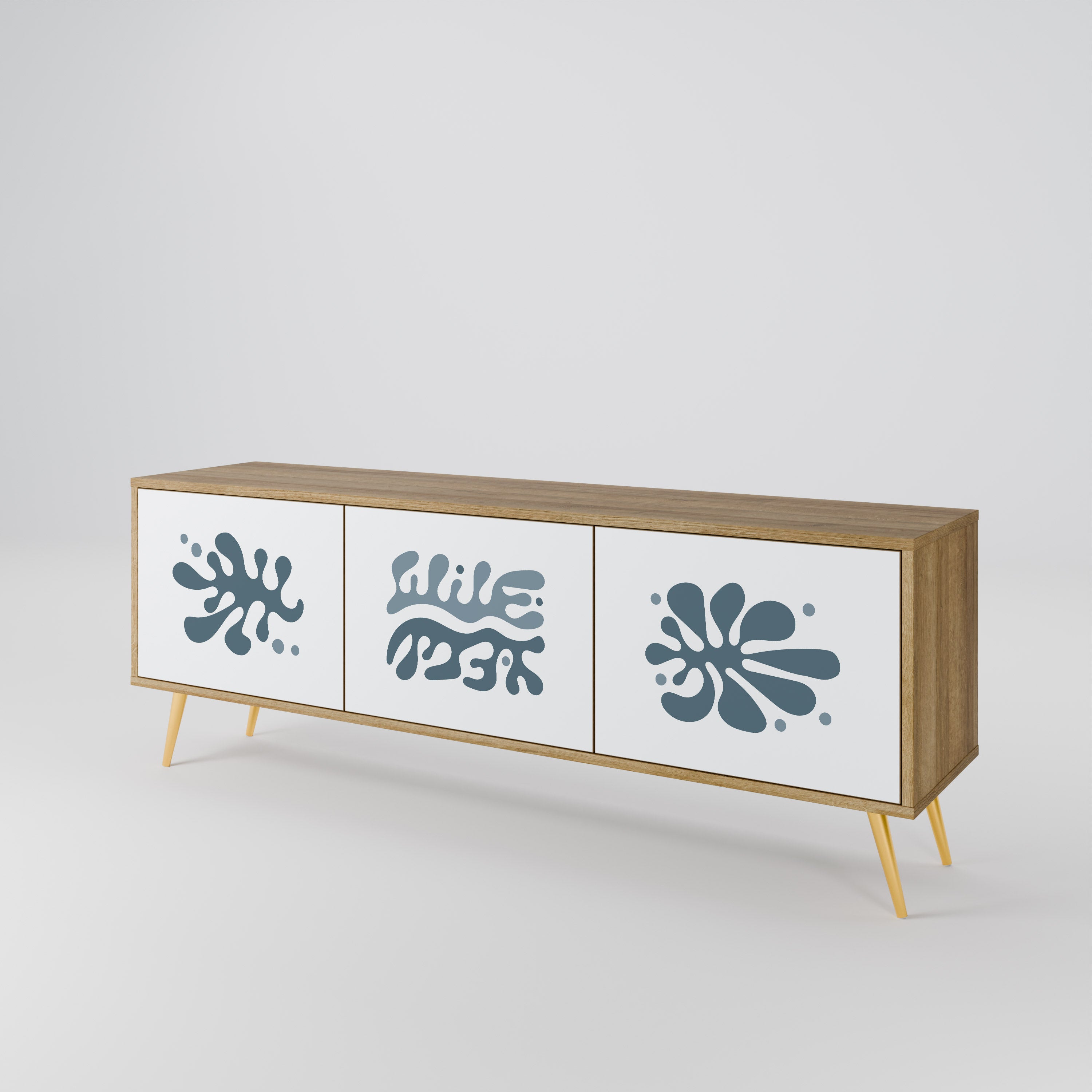 WONDERLAND VEGETATION Mueble de TV de 3 Puertas