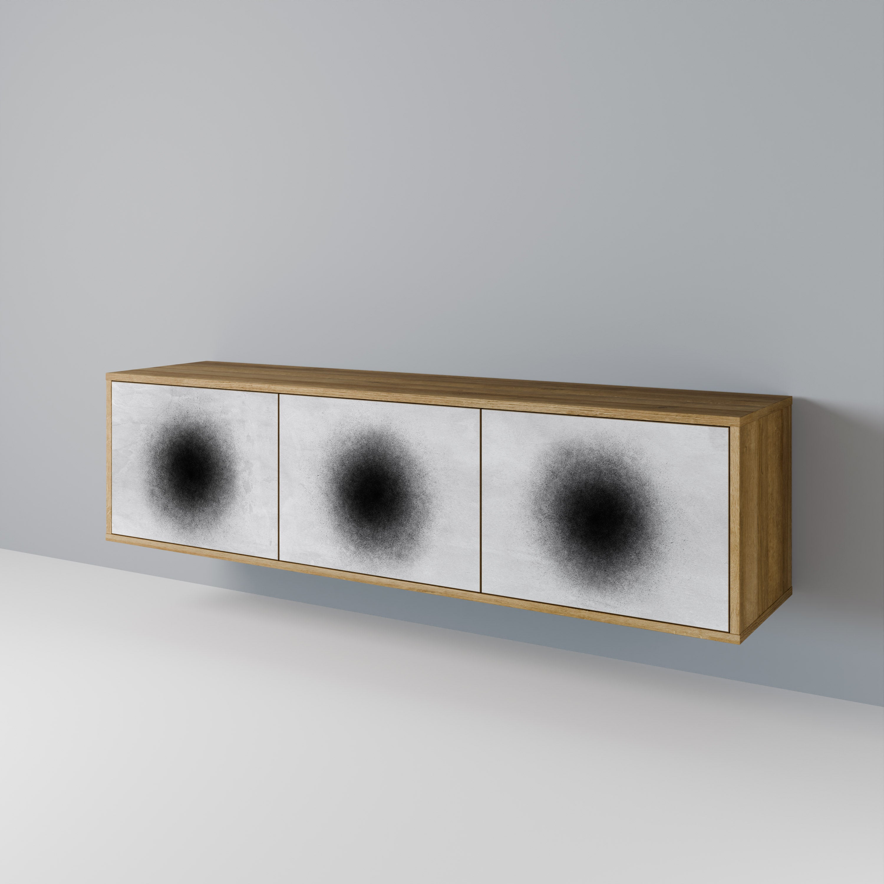 BLACK HOLE Mueble de TV de 3 Puertas