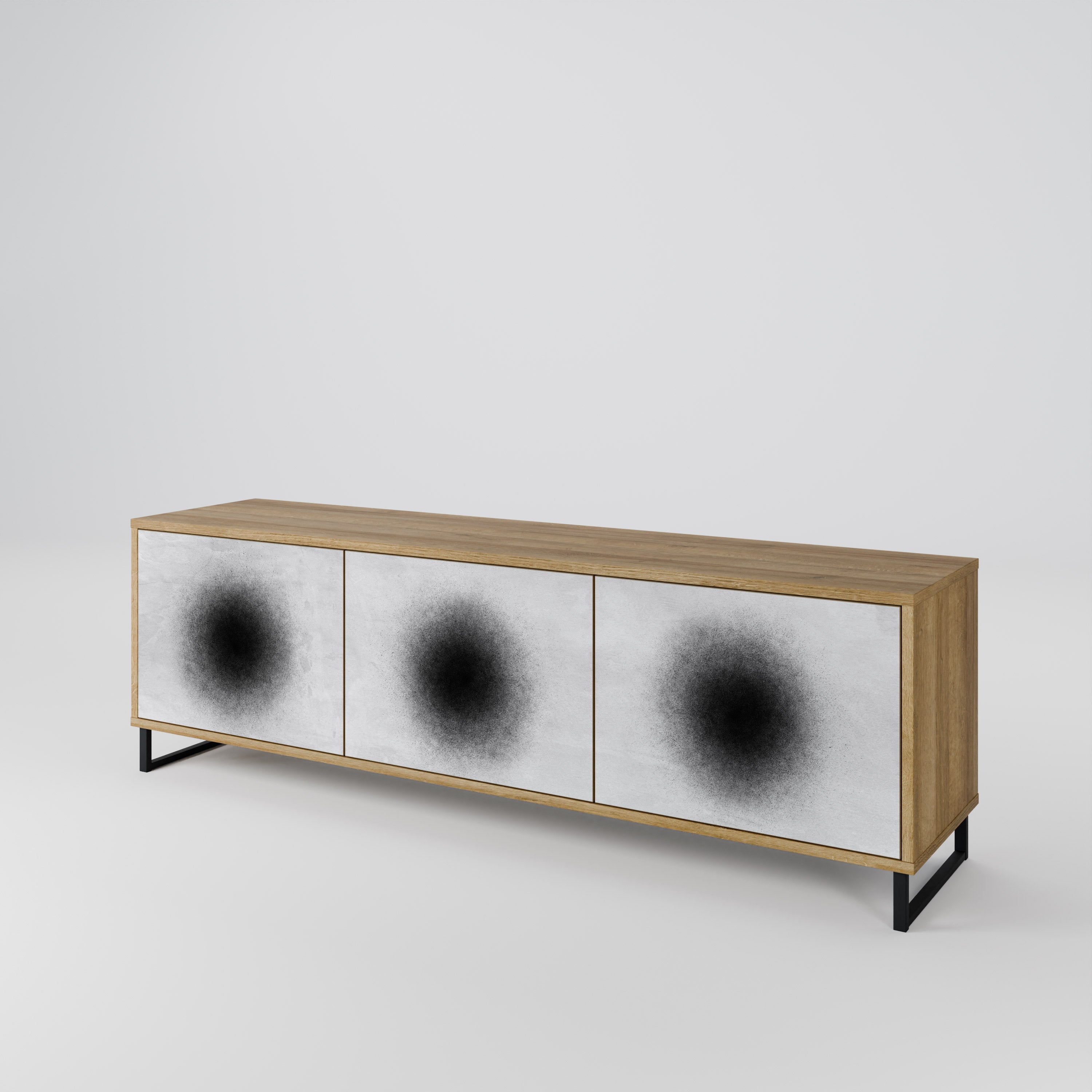 BLACK HOLE Mueble de TV de 3 Puertas