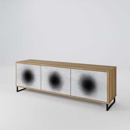 BLACK HOLE Třídveřový TV stolek