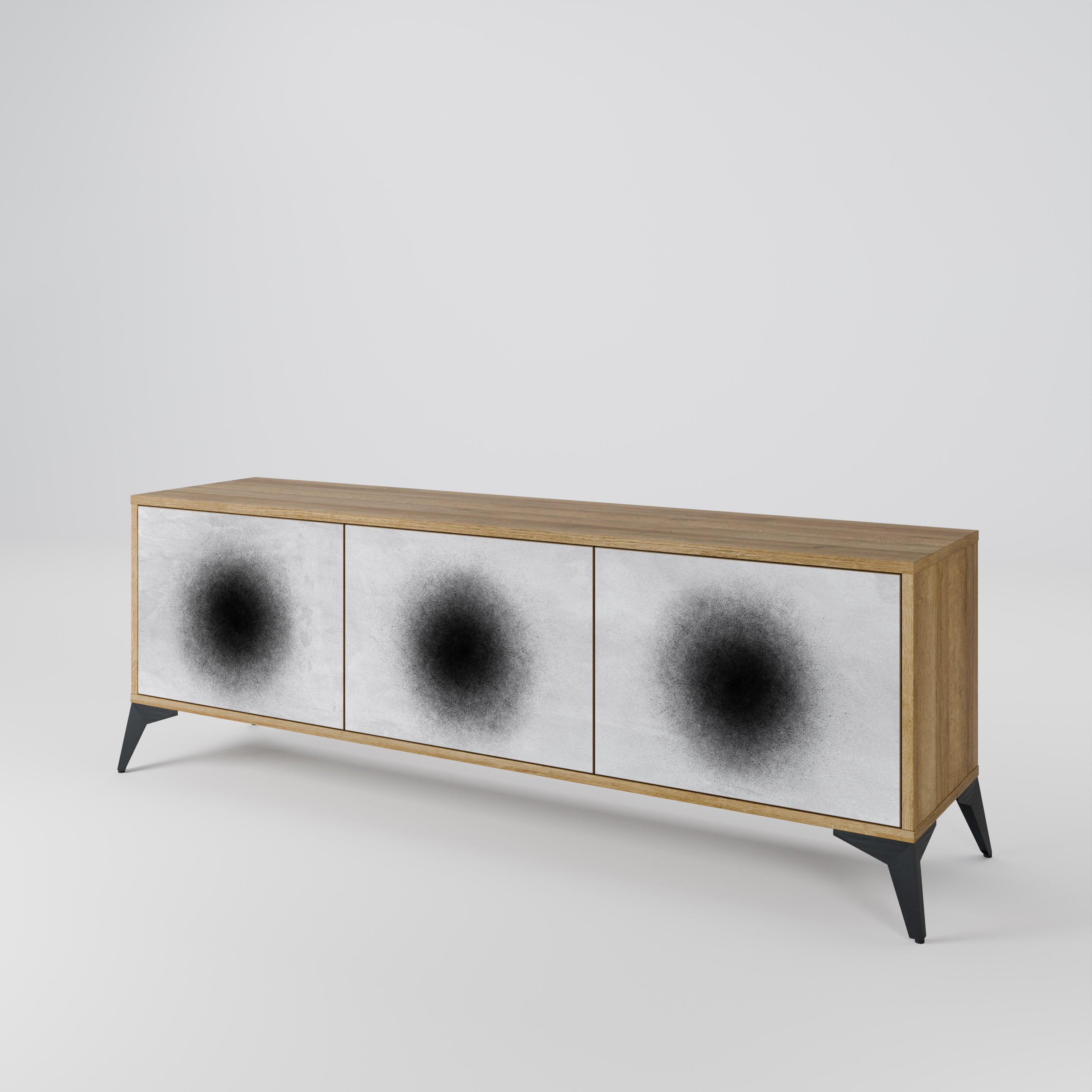 BLACK HOLE Mueble de TV de 3 Puertas