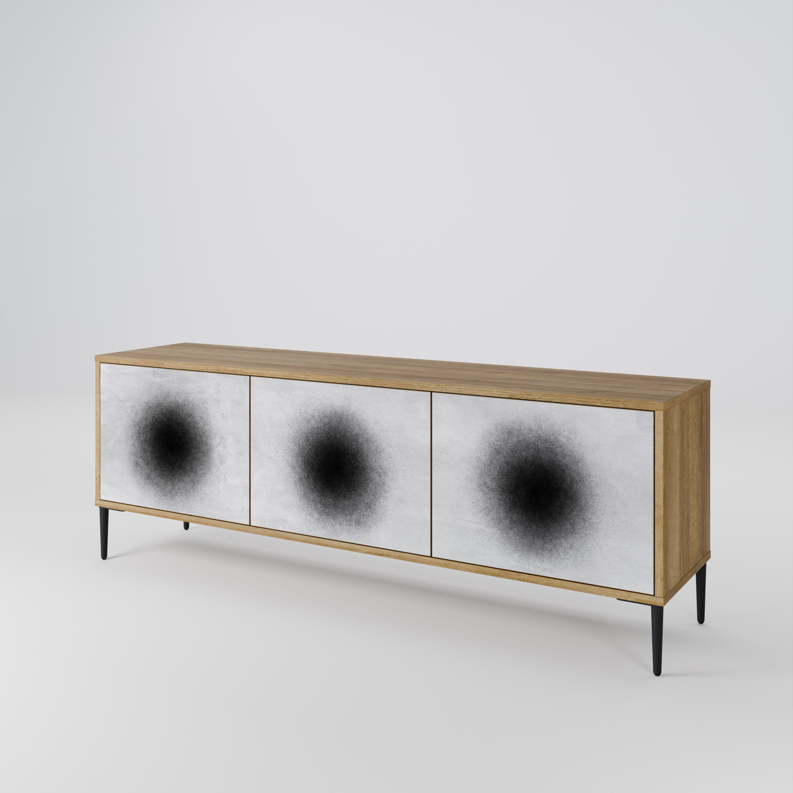 BLACK HOLE Mueble de TV de 3 Puertas