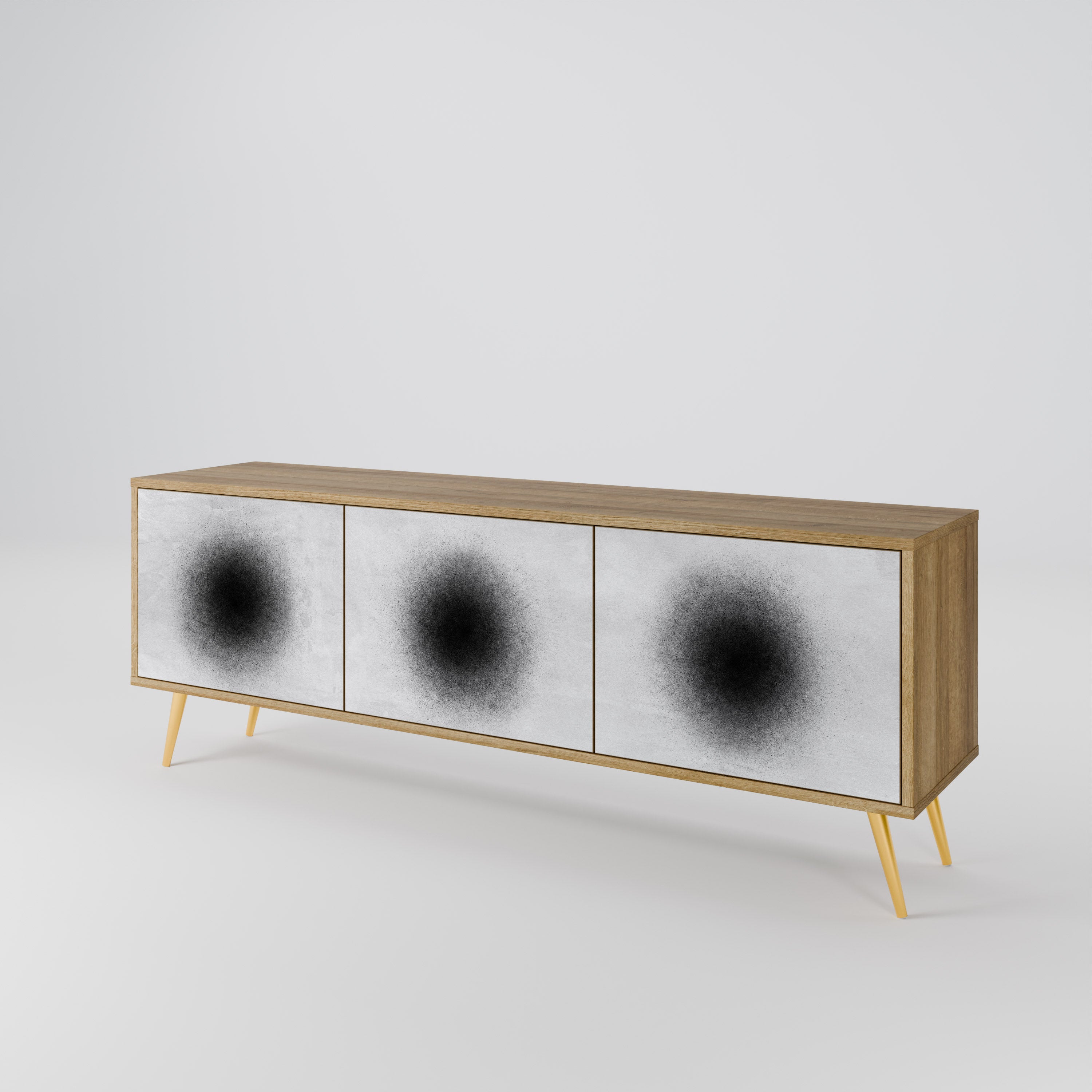 BLACK HOLE Mueble de TV de 3 Puertas