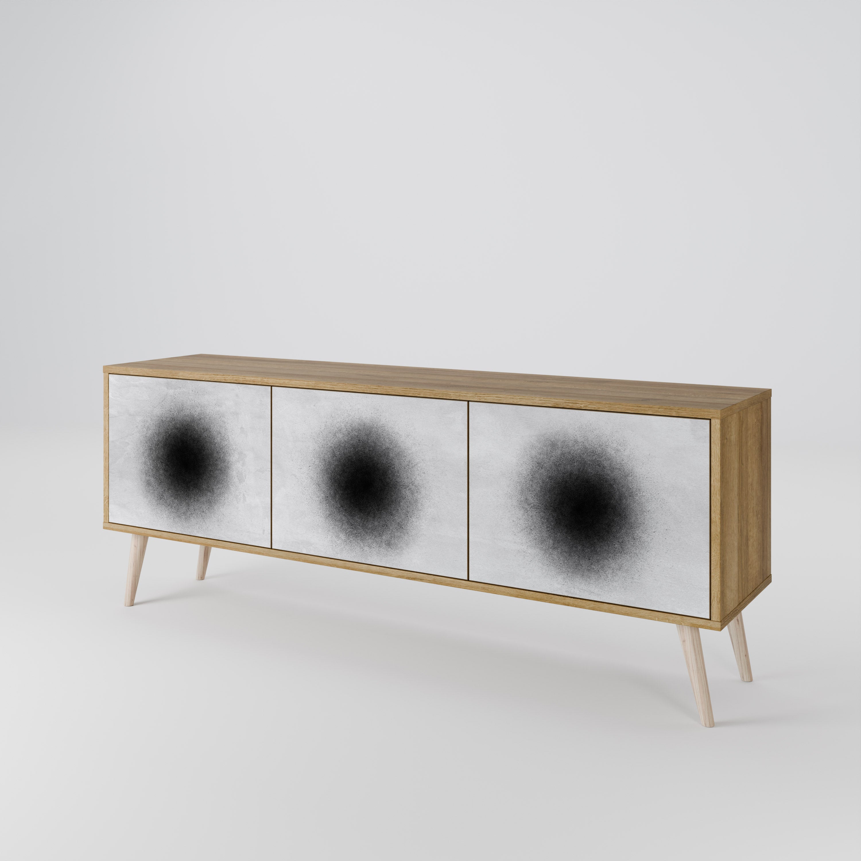 BLACK HOLE Mueble de TV de 3 Puertas