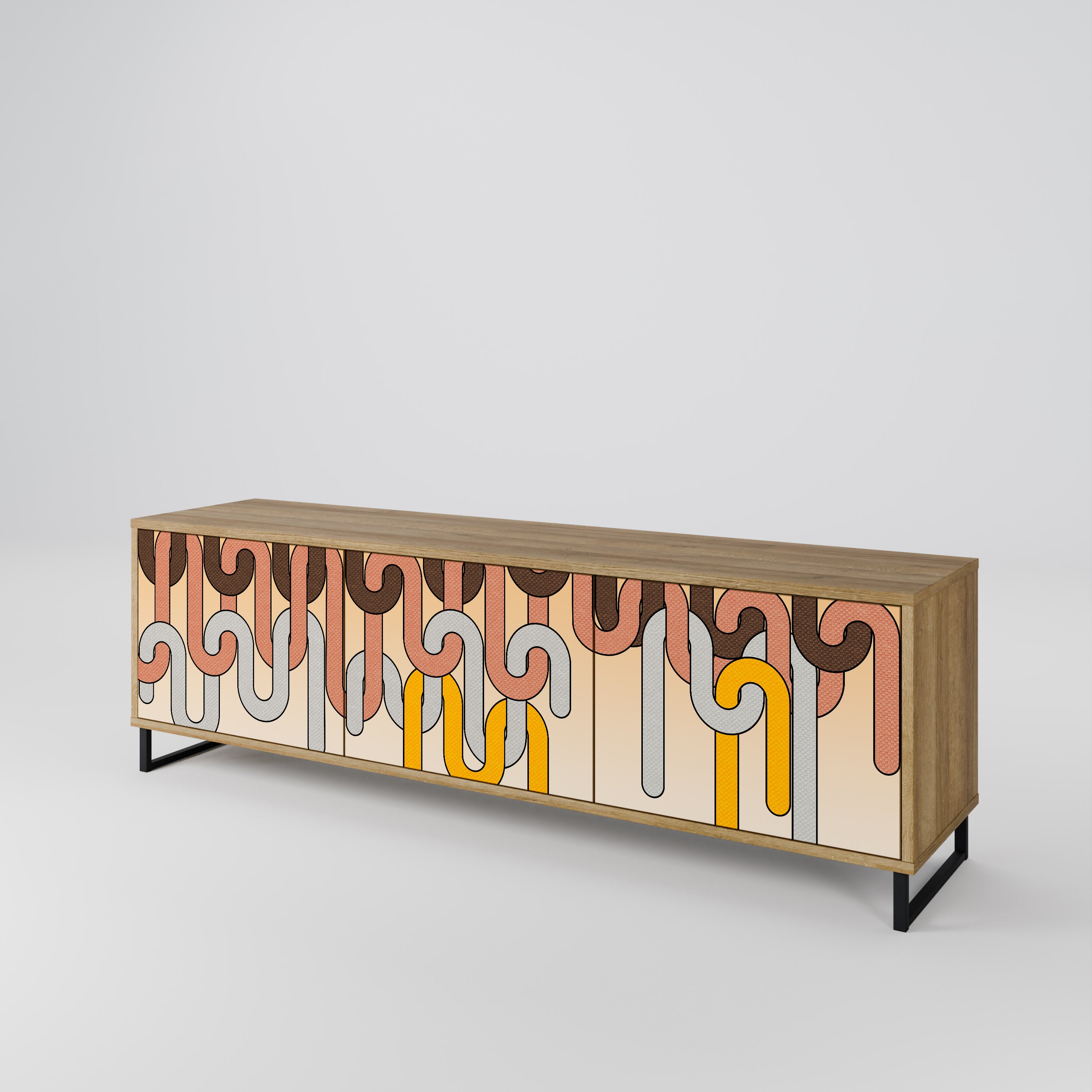 COLORFUL STRINGS Mueble de TV de 3 Puertas