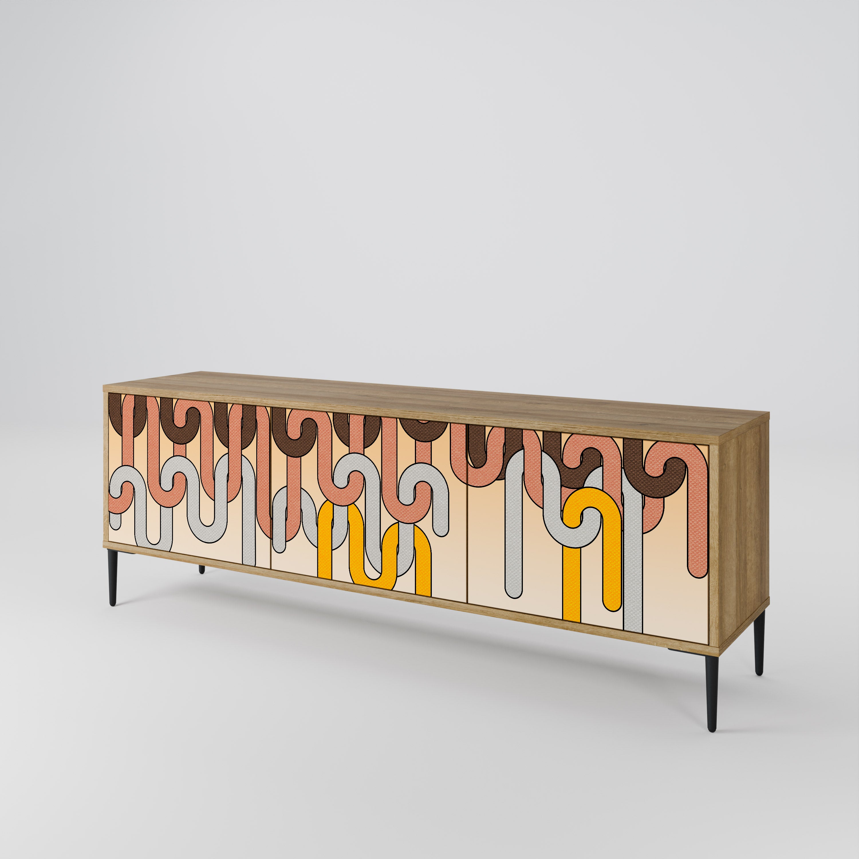 COLORFUL STRINGS Mueble de TV de 3 Puertas