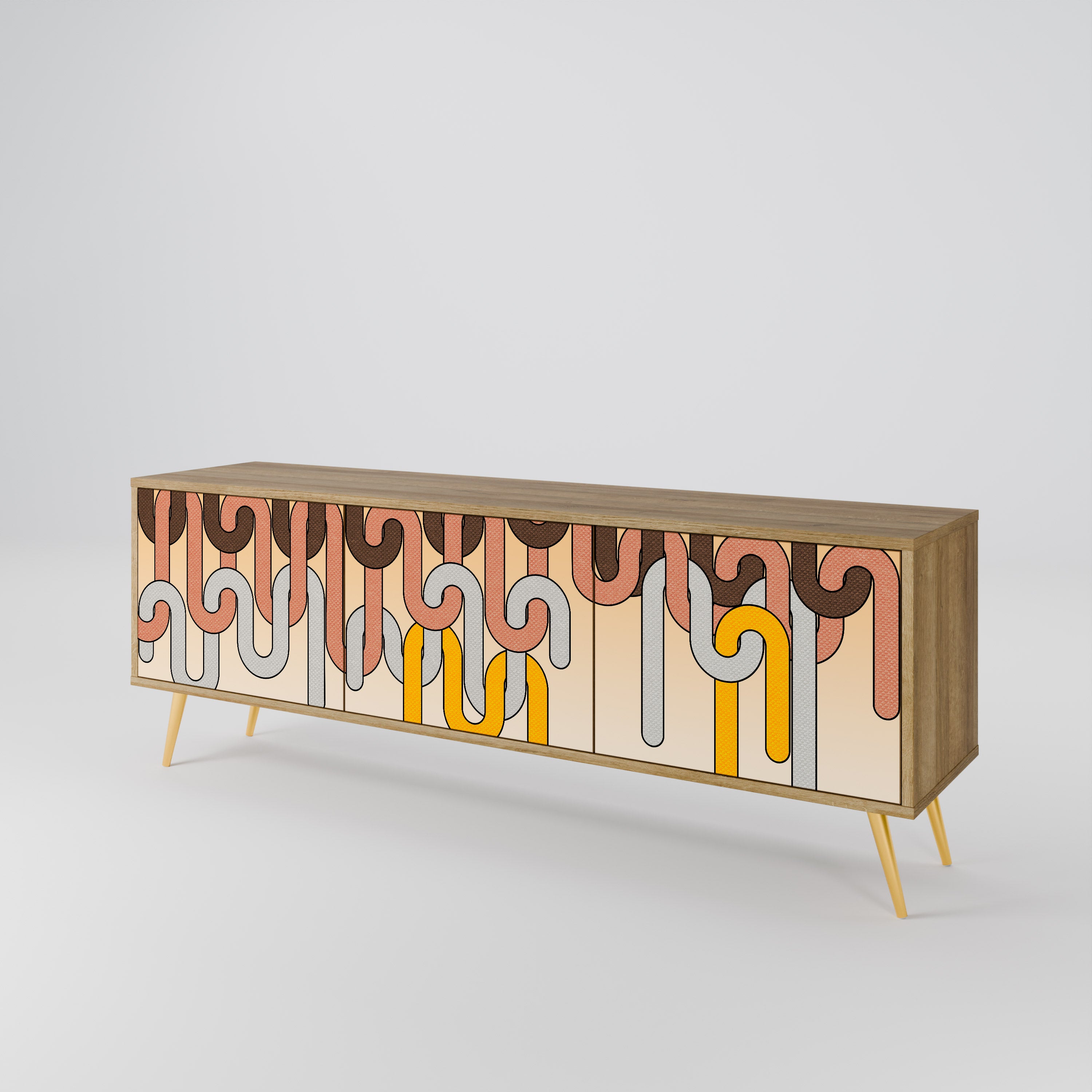 COLORFUL STRINGS Mueble de TV de 3 Puertas