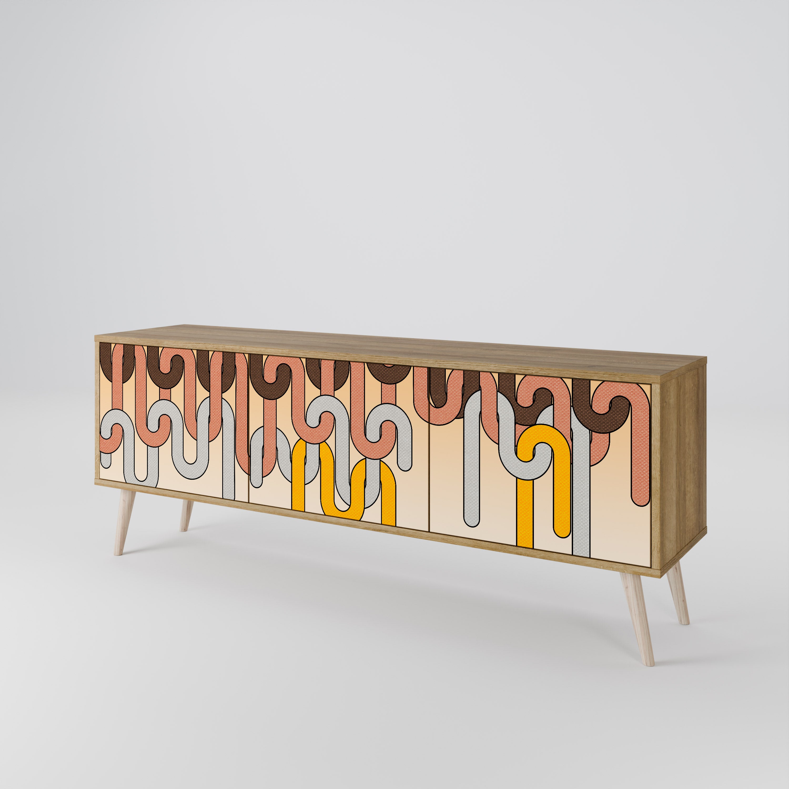 COLORFUL STRINGS Mueble de TV de 3 Puertas