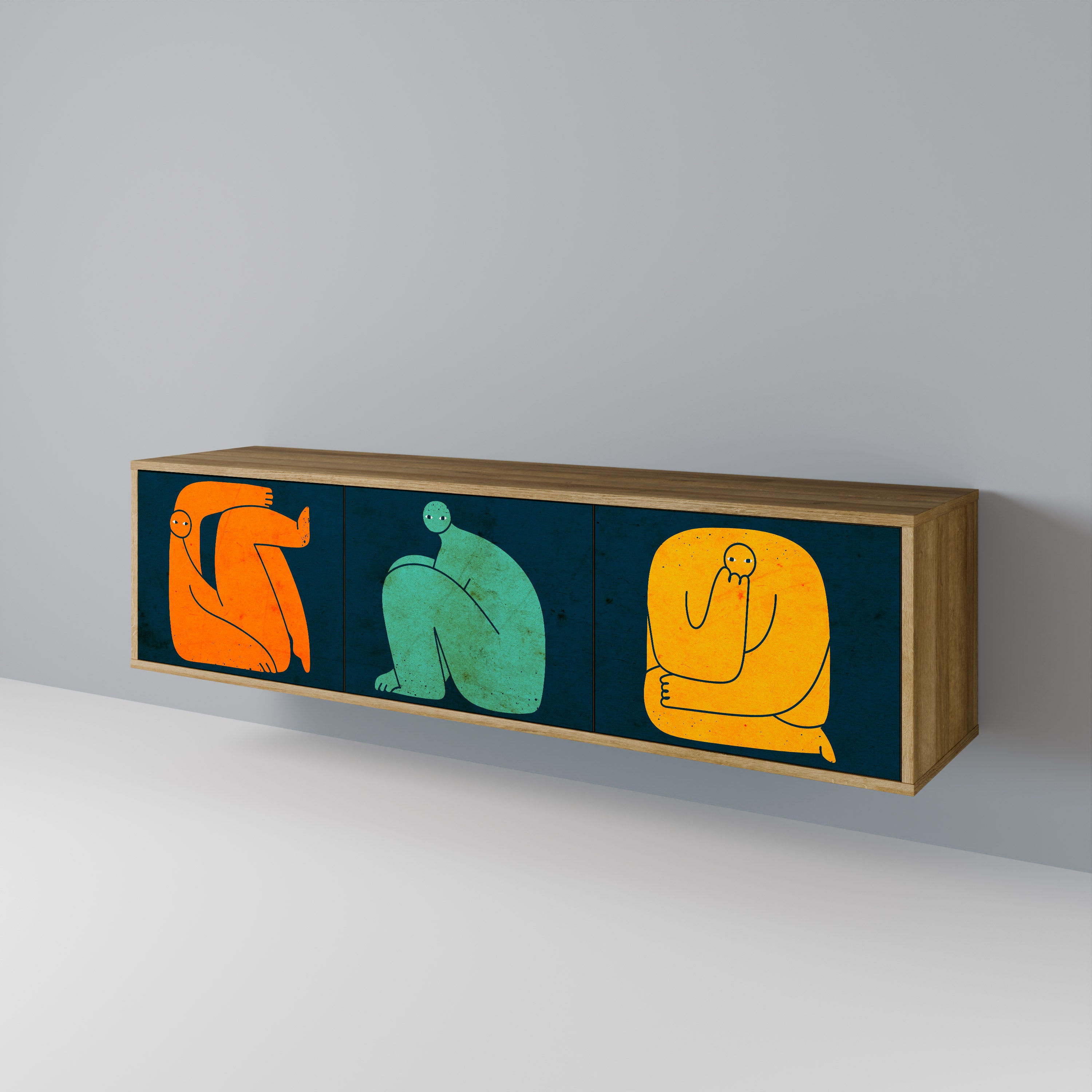 TOGETHER BUT SEPARATELY Mueble de TV de 3 Puertas